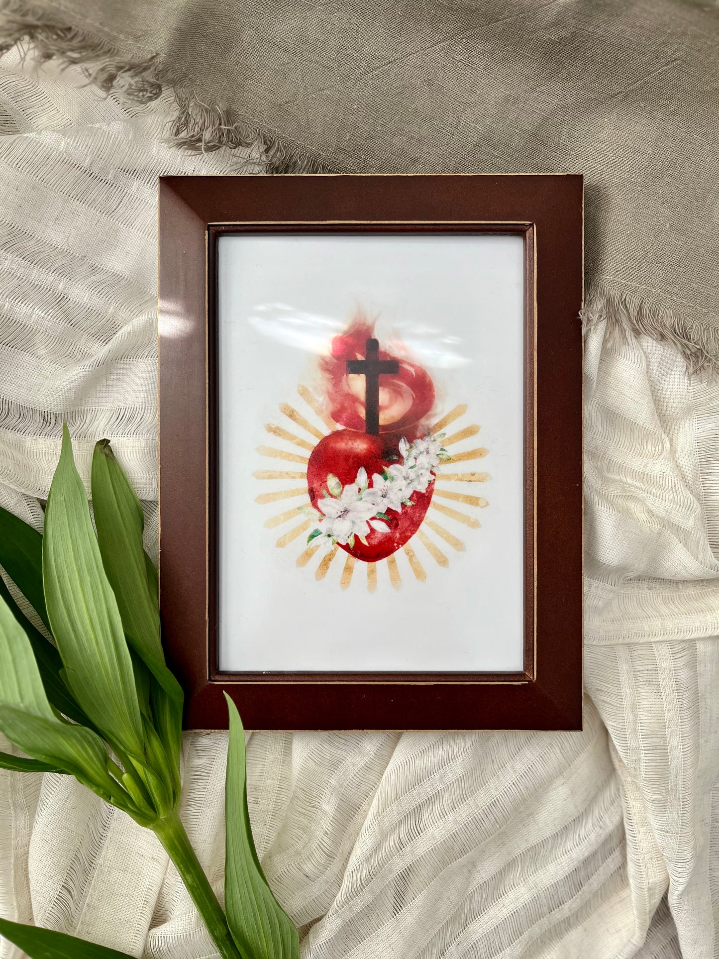 Heart of St. Joseph Print | Catholic Artwork | Saint Joseph | Catholic Baptism Gift | Catholic Confirmation Gift | Holy Family Heart