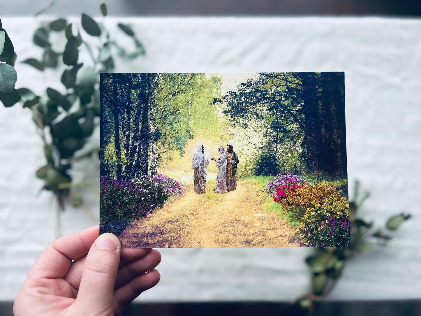 Road to Emmaus Print | Catholic Artwork | Jesus | Resurrection | Catholic Gift | Catholic Wedding Gift | Christian Gift | Valentine's Day