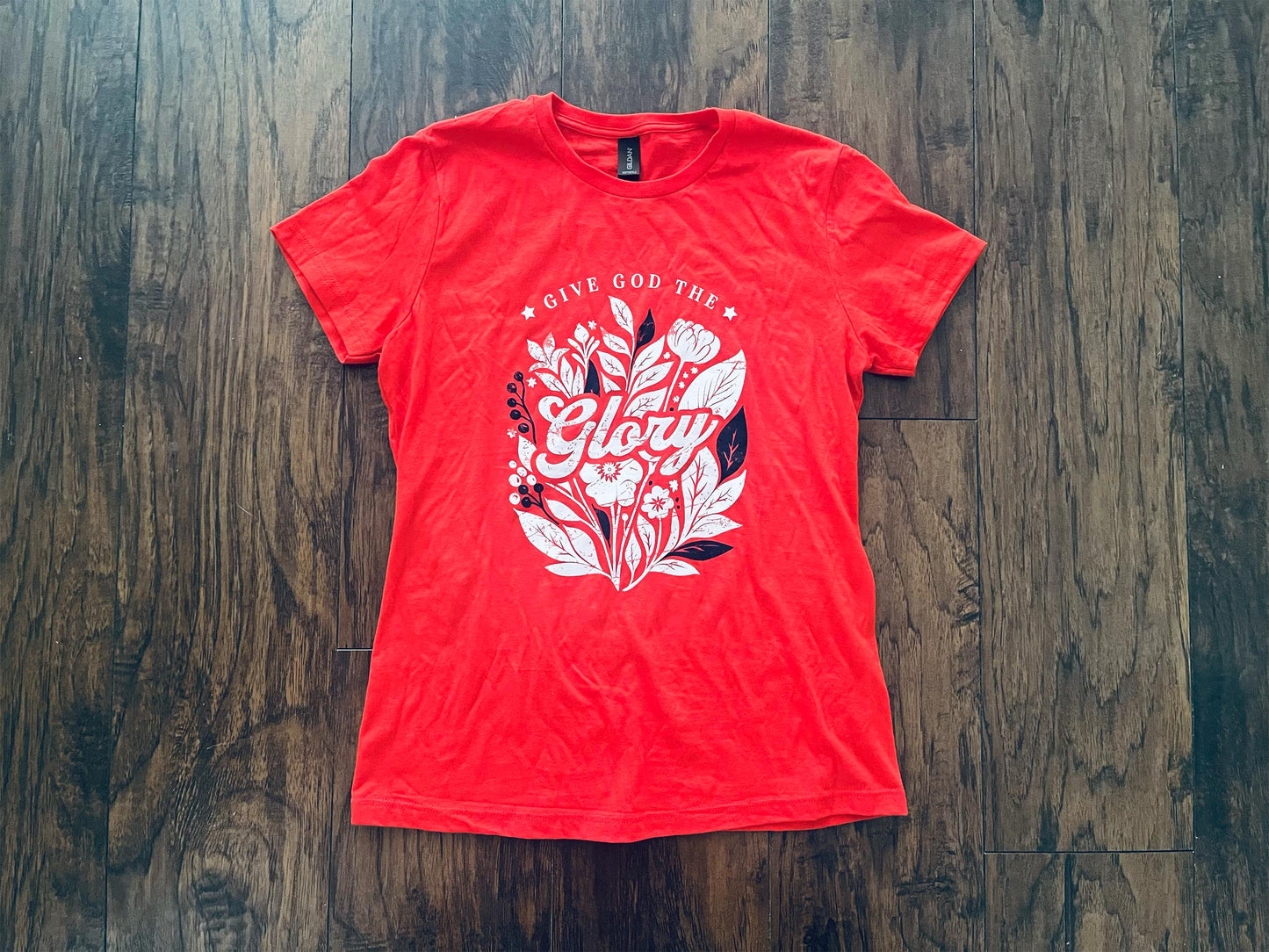 Give God the Glory Women's T-Shirt | Catholic Clothes | Catholic Apparel | Christian Shirts | Patriotic Christian Shirts | Women's Apparel