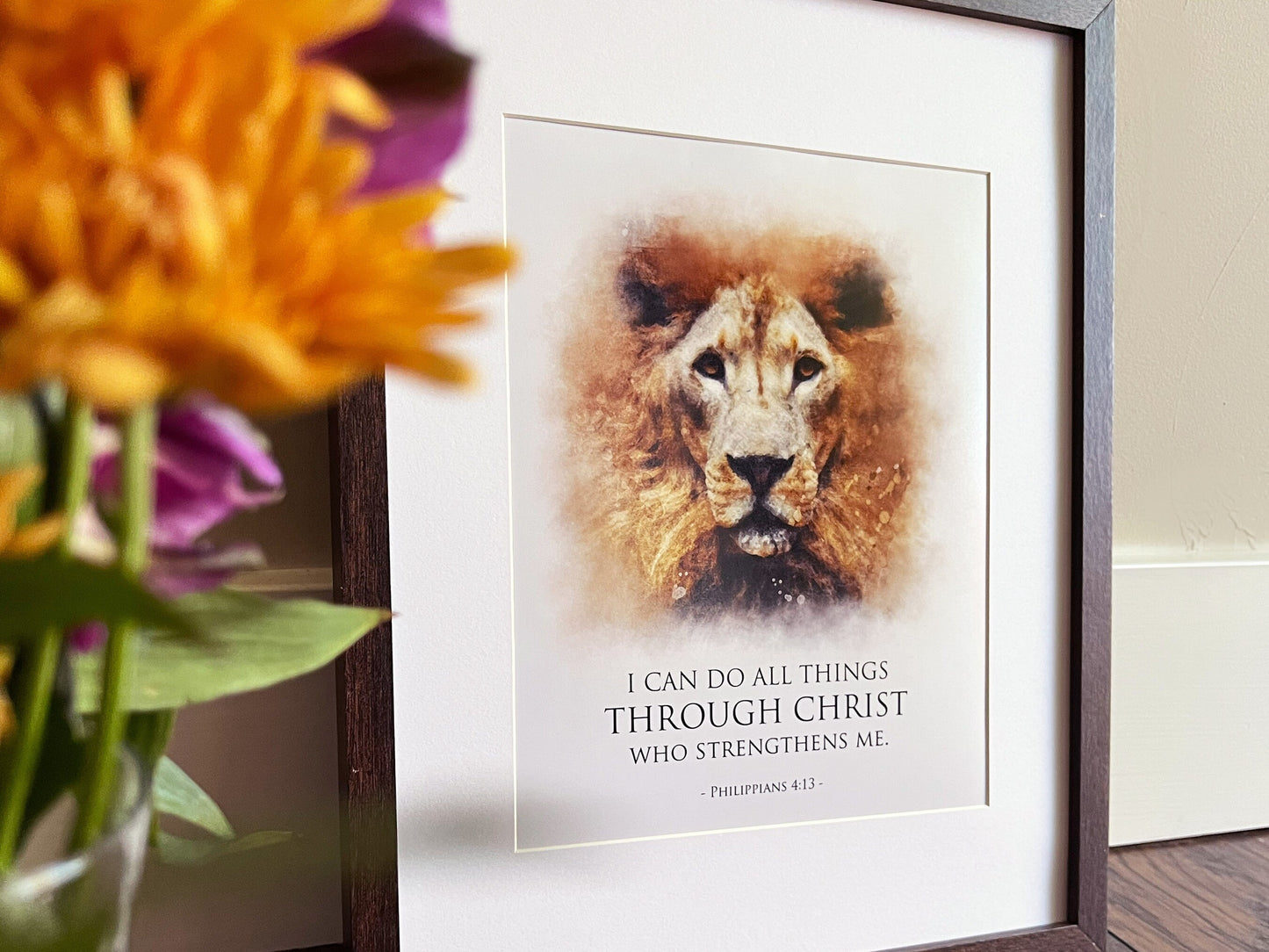 Philippians 4:13 Print | Catholic Artwork | Godparent Gift | Catholic Baptism Gift | Catholic Confirmation Gift | Catholic Wall Art