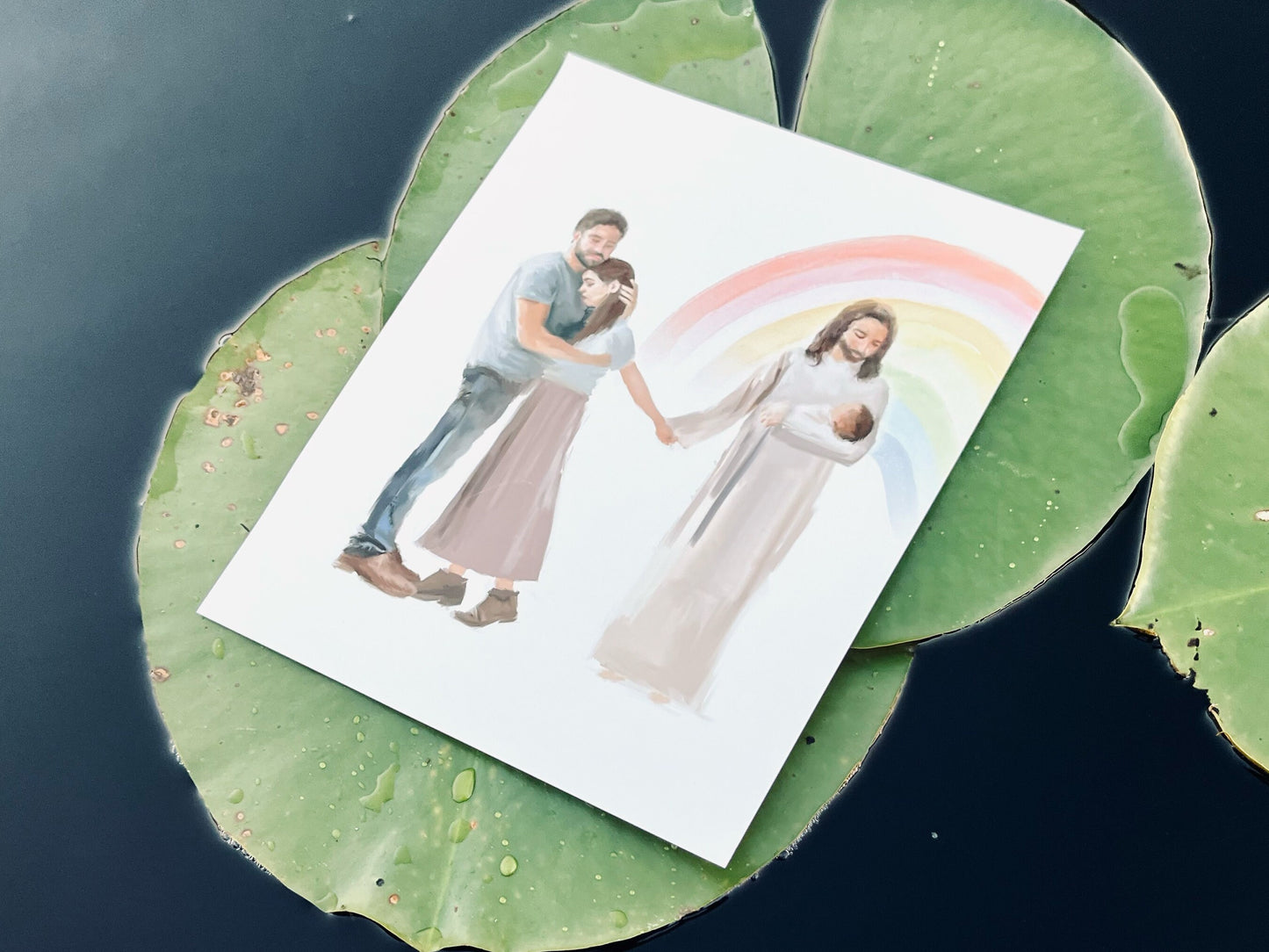 Safe In The Arms Of Jesus | Catholic Artwork | Miscarriage Gift | Catholic Gift | Infant Loss | Catholic Gifts for Women