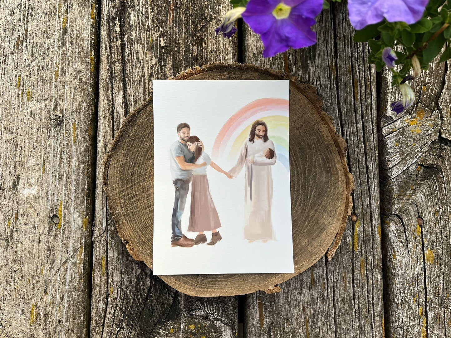 Safe In The Arms Of Jesus | Catholic Artwork | Miscarriage Gift | Catholic Gift | Infant Loss | Catholic Gifts for Women