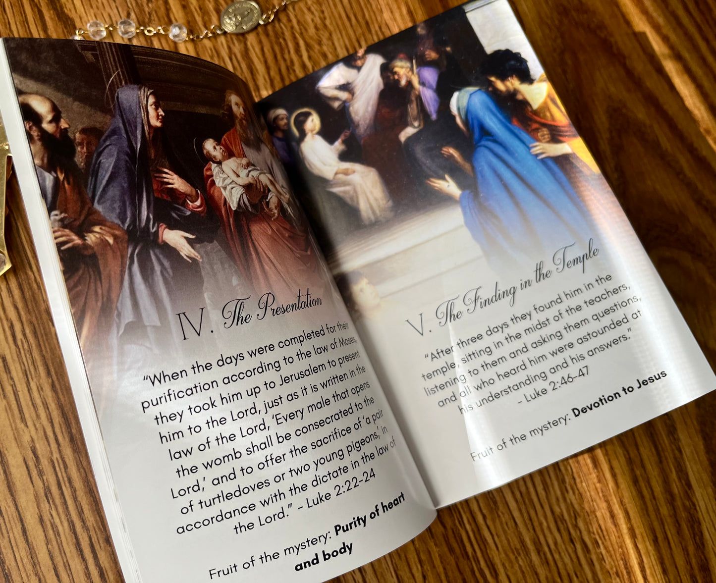 Pray the Rosary Pocket Book | Rosary Booklet | Catholic Artwork | Catholic Rosary | Rosary Mysteries | Catholic Gift | Lent | Easter Gift