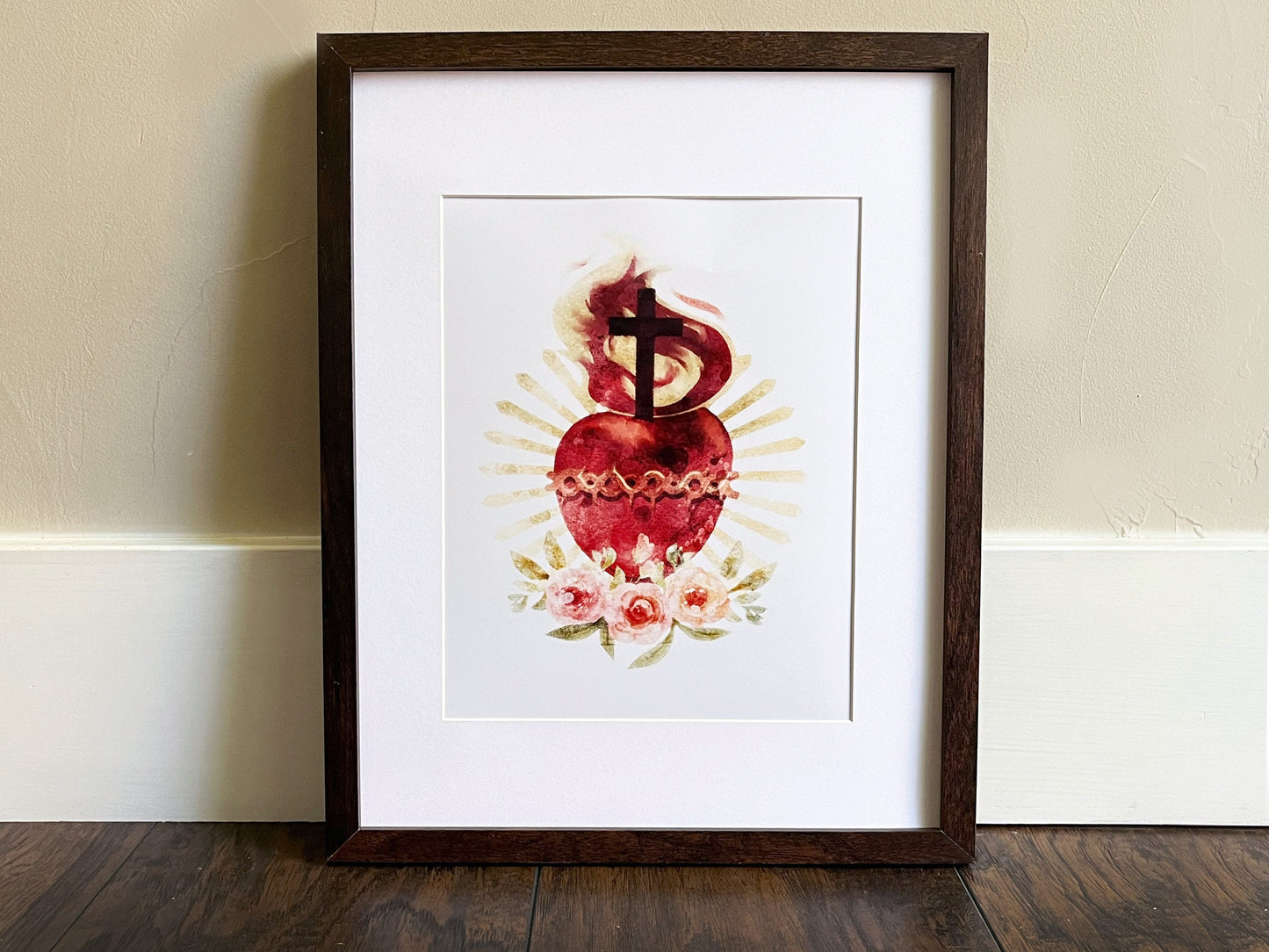 Sacred Heart of Jesus Print | Catholic Artwork | Sacred Heart | Catholic Baptism Gift | Catholic Confirmation Gift | Catholic Wall Art