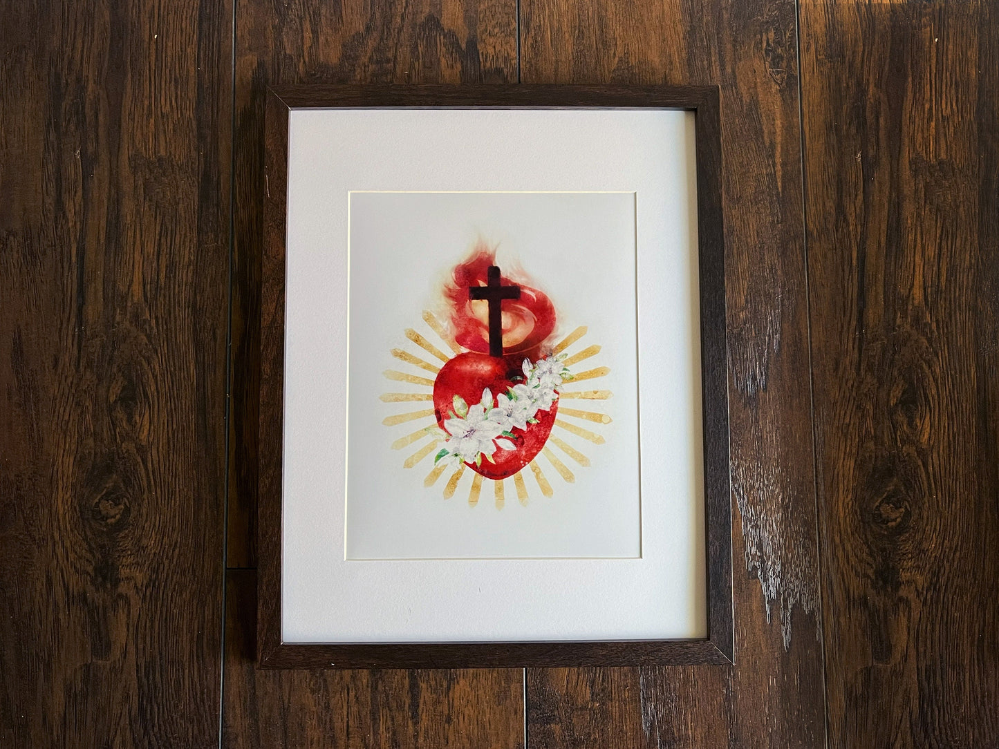Heart of St. Joseph Print | Catholic Artwork | Saint Joseph | Catholic Baptism Gift | Catholic Confirmation Gift | Holy Family Heart