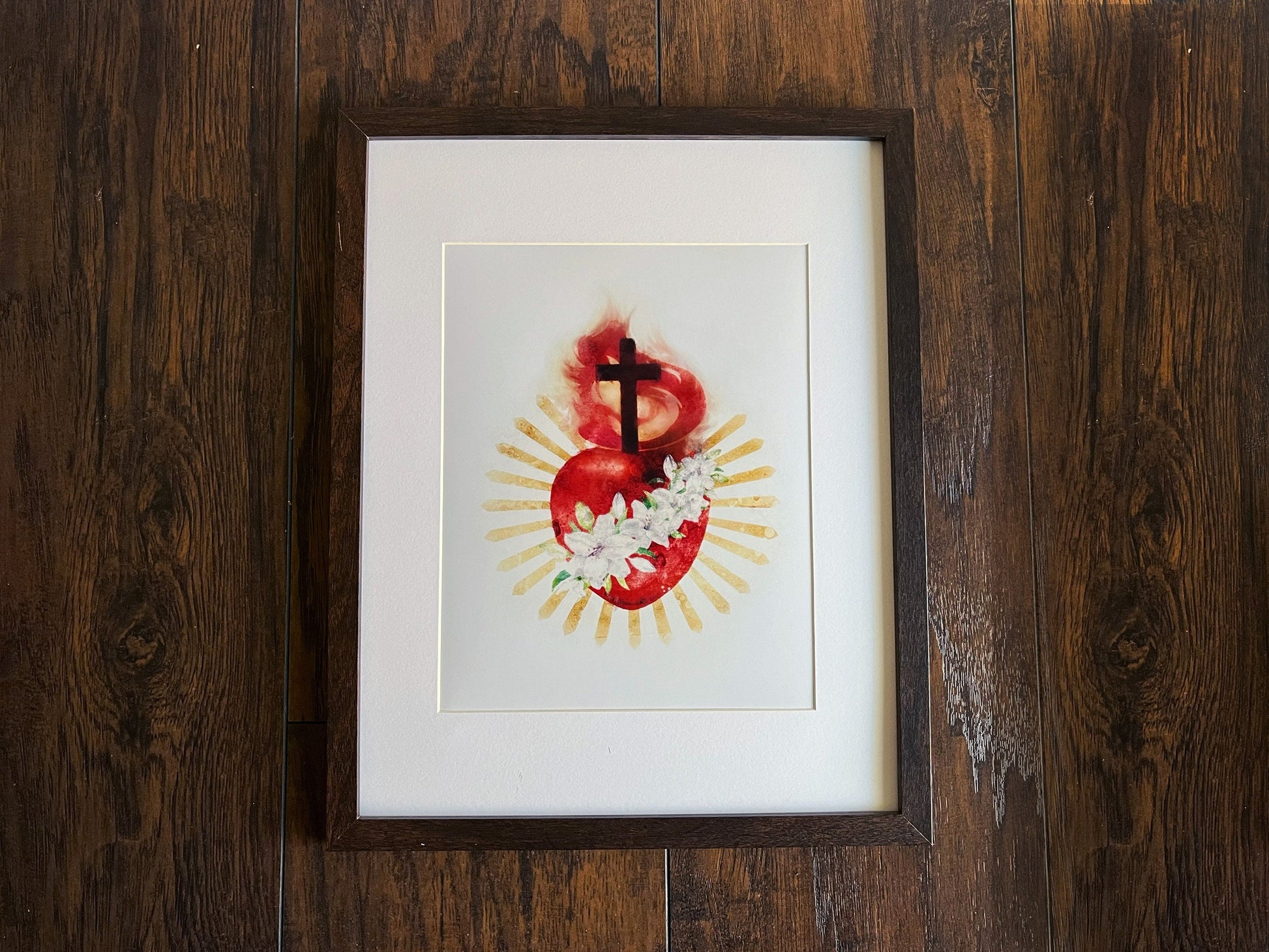 Heart of St. Joseph Print | Catholic Artwork | Saint Joseph | Catholic Baptism Gift | Catholic Confirmation Gift | Holy Family Heart