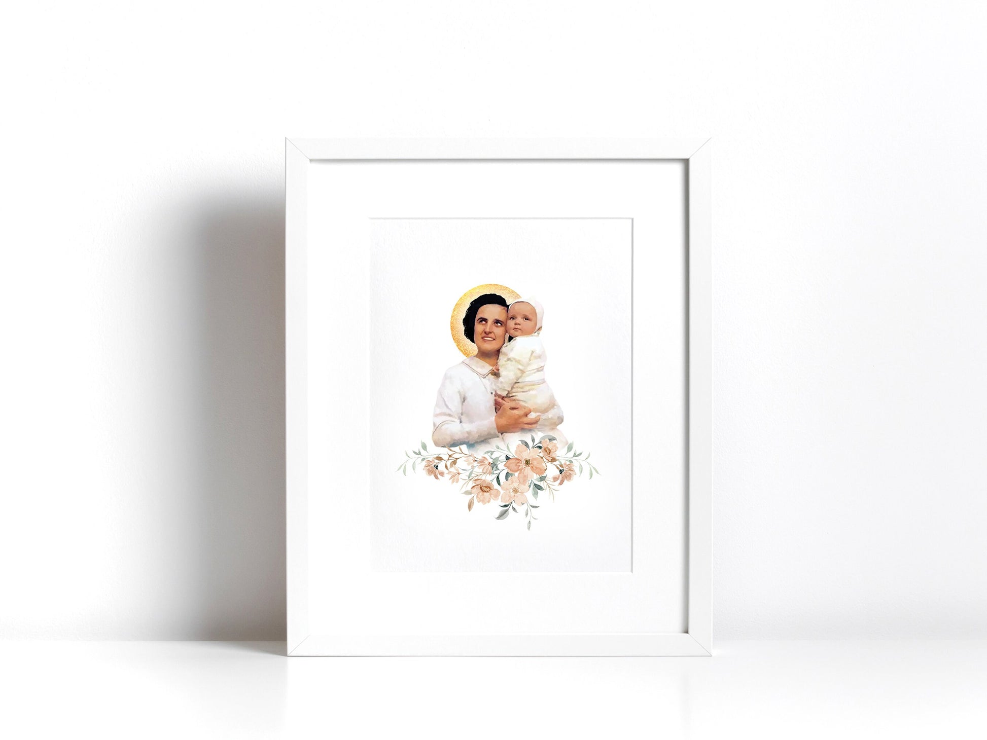 St. Gianna Molla Print | Catholic Artwork | St. Gianna | Catholic Baptism Gift | Catholic Confirmation Gift | Godparent Gift