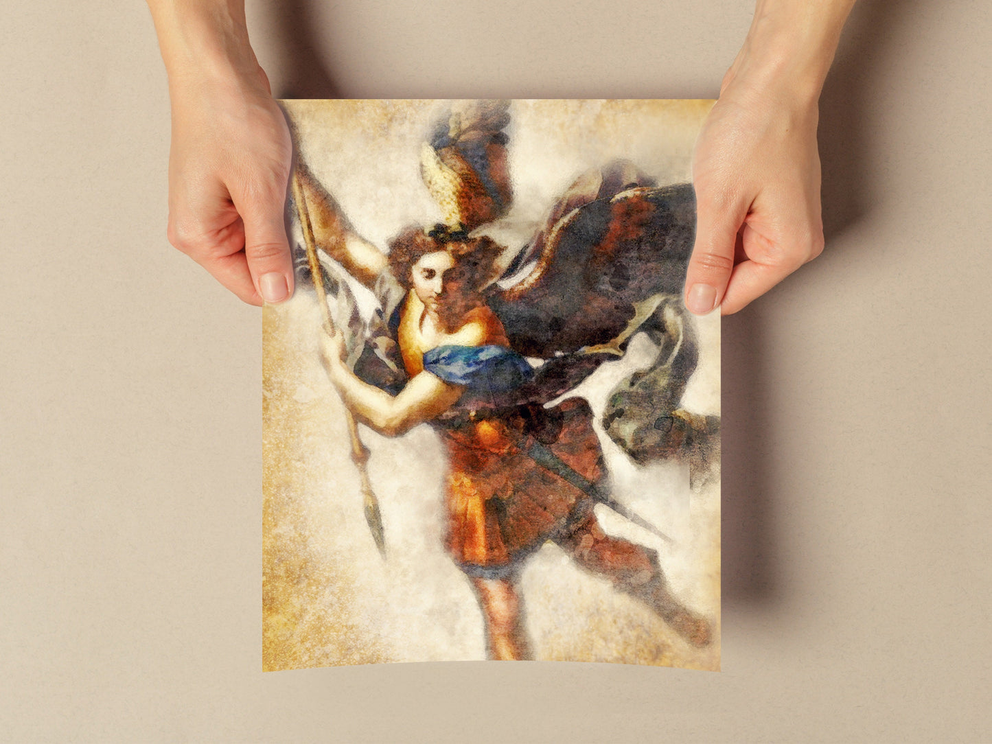St. Michael the Archangel Print | Catholic Artwork | St. Michael | Catholic Baptism Gift | Catholic Confirmation Gift | Godparent Gift