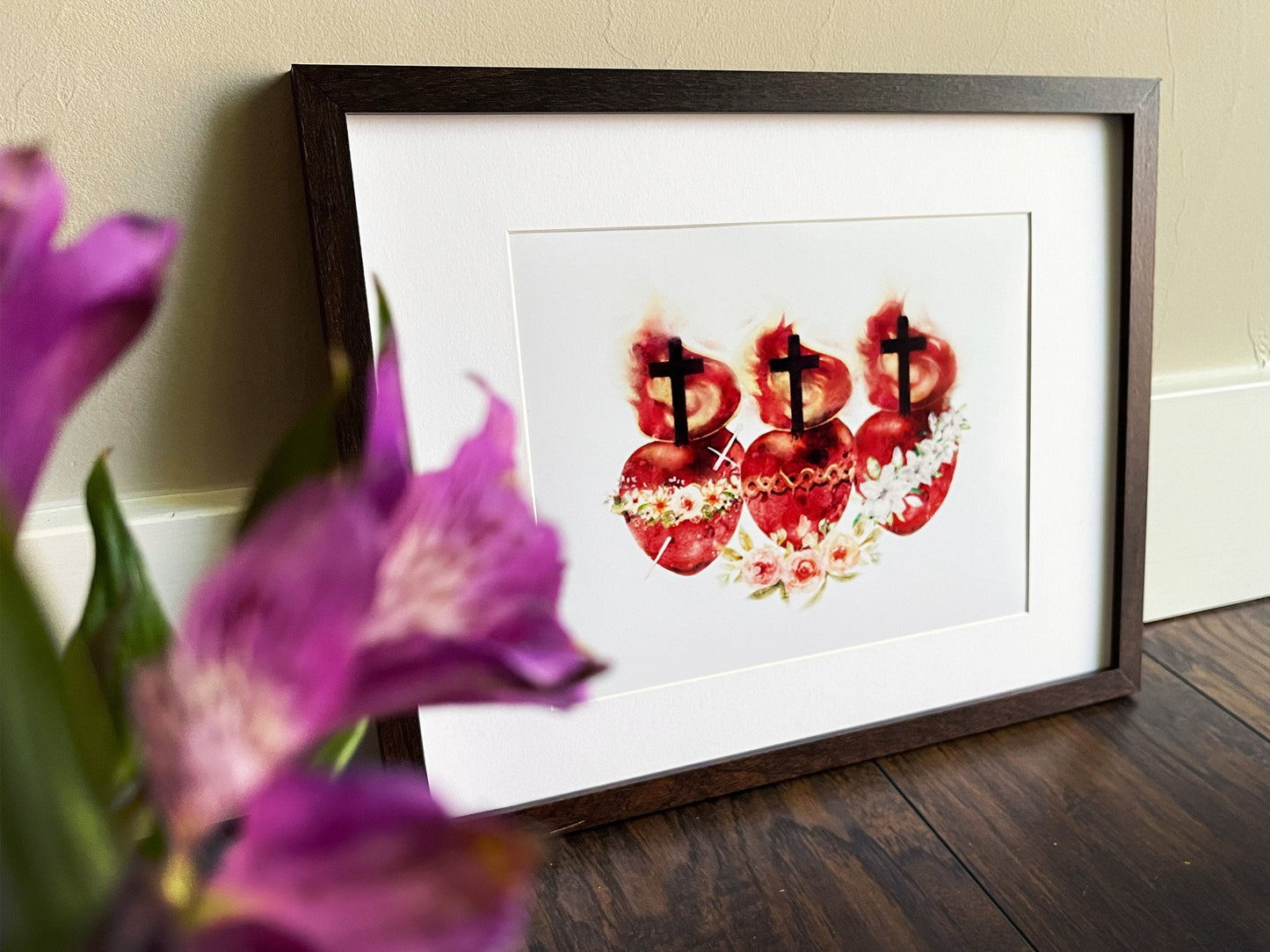 Hearts of the Holy Family Print | Catholic Artwork | Holy Family | Baptism Gift | Wedding | Catholic Confirmation Gift | Godparent Gift