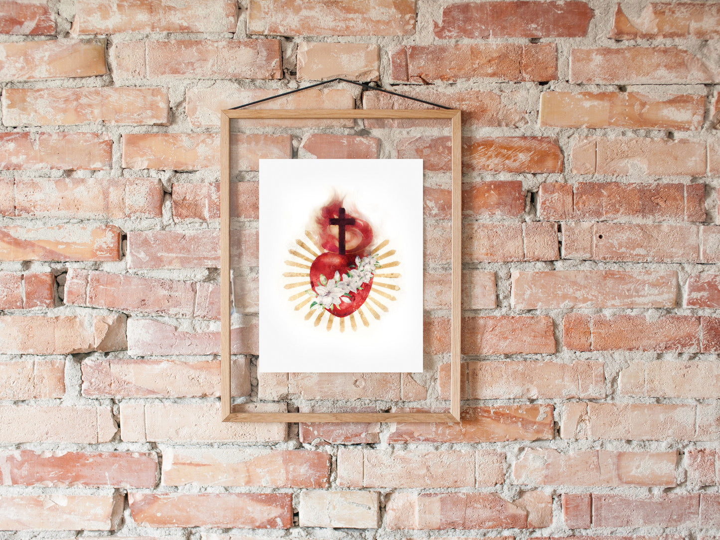 Heart of St. Joseph Print | Catholic Artwork | Saint Joseph | Catholic Baptism Gift | Catholic Confirmation Gift | Holy Family Heart