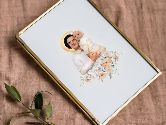 St. Gianna Molla Print | Catholic Artwork | St. Gianna | Catholic Baptism Gift | Catholic Confirmation Gift | Godparent Gift