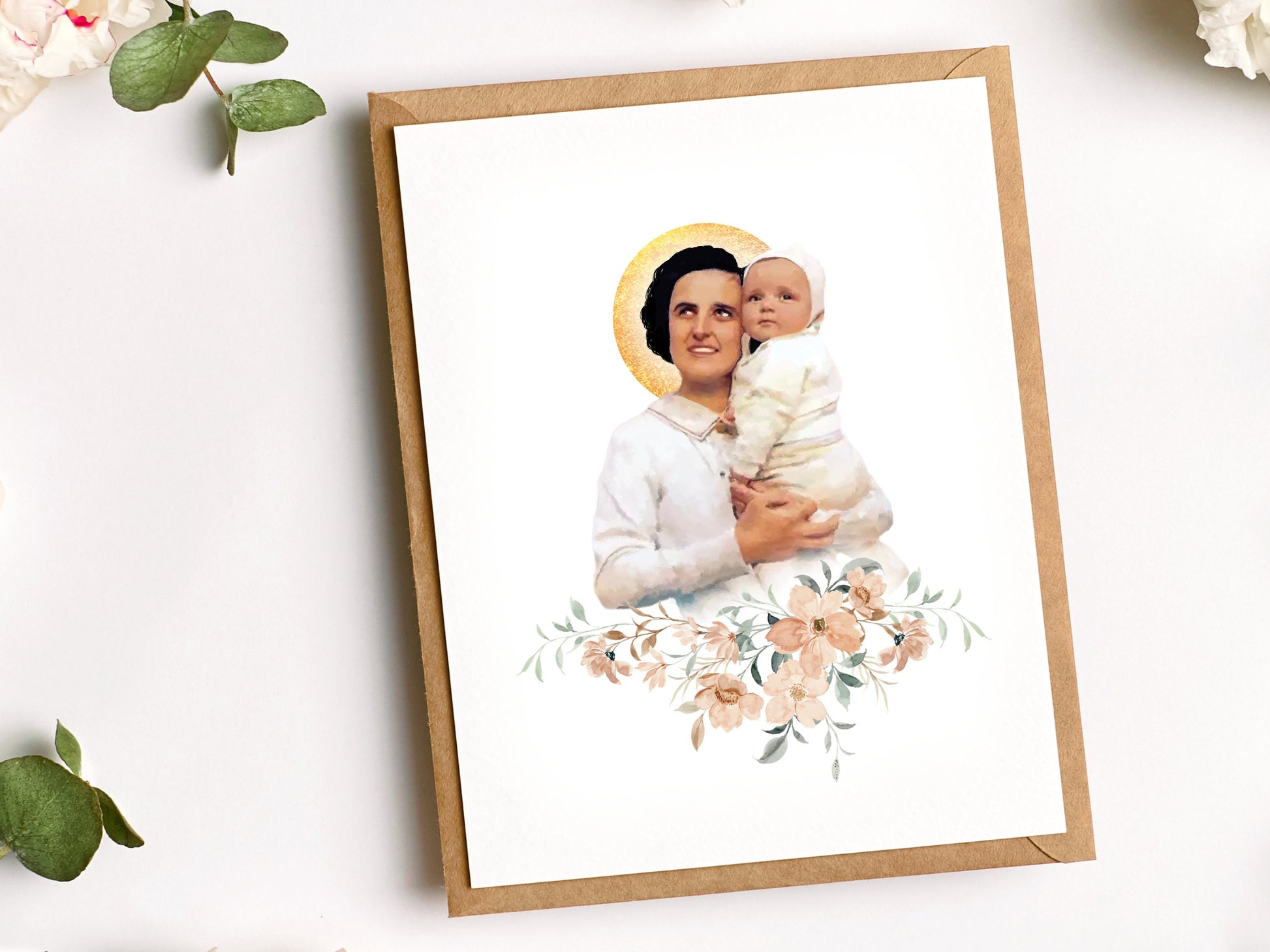 St. Gianna Molla Print | Catholic Artwork | St. Gianna | Catholic Baptism Gift | Catholic Confirmation Gift | Godparent Gift