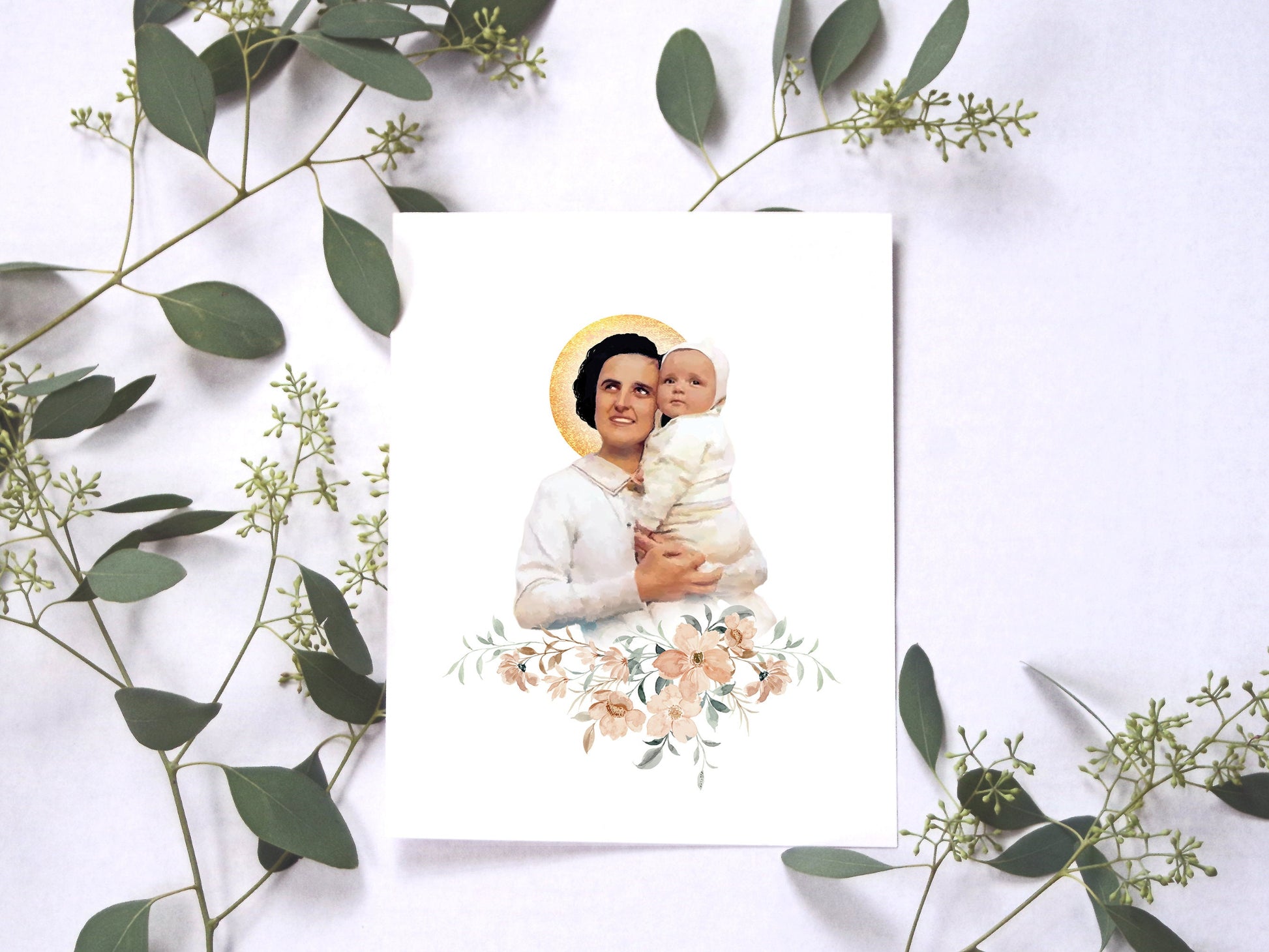 St. Gianna Molla Print | Catholic Artwork | St. Gianna | Catholic Baptism Gift | Catholic Confirmation Gift | Godparent Gift