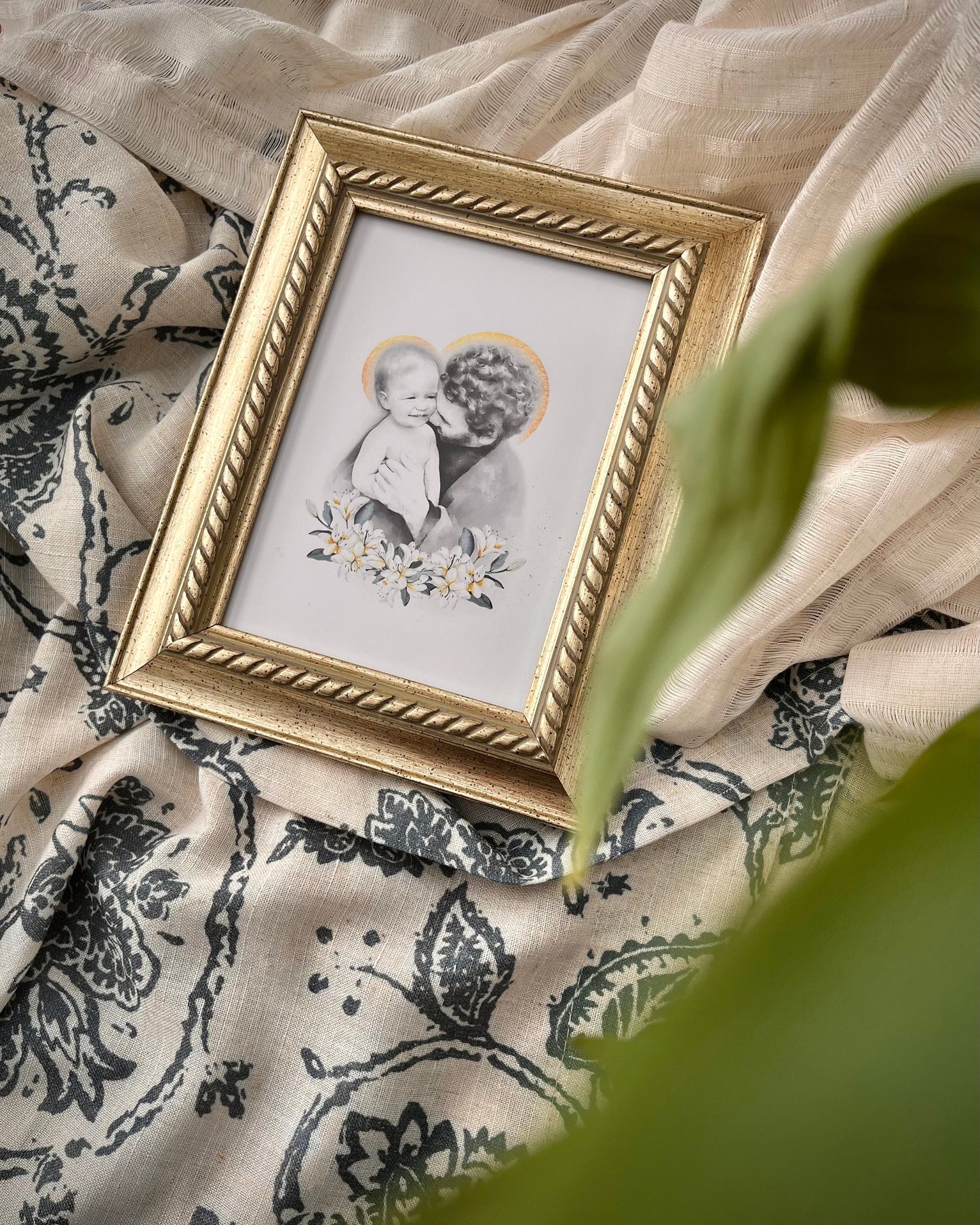 St. Joseph and the Child Jesus Print | Catholic Art | Catholic Gift | Saint Joseph | Baptism Gift | Catholic Gifts for Men