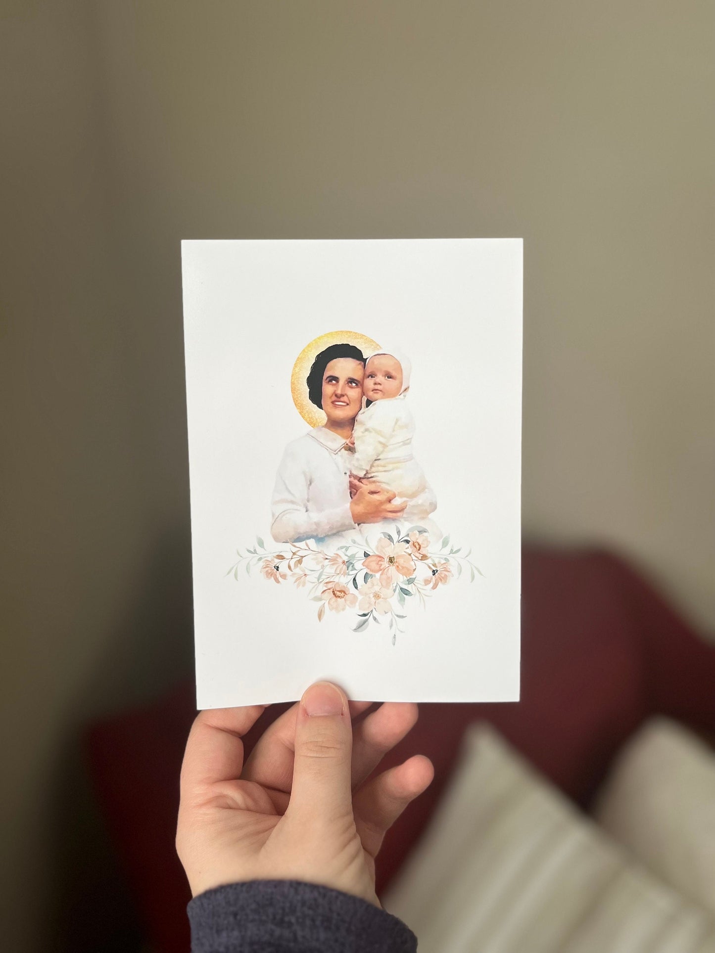 St. Gianna Molla Print | Catholic Artwork | St. Gianna | Catholic Baptism Gift | Catholic Confirmation Gift | Godparent Gift