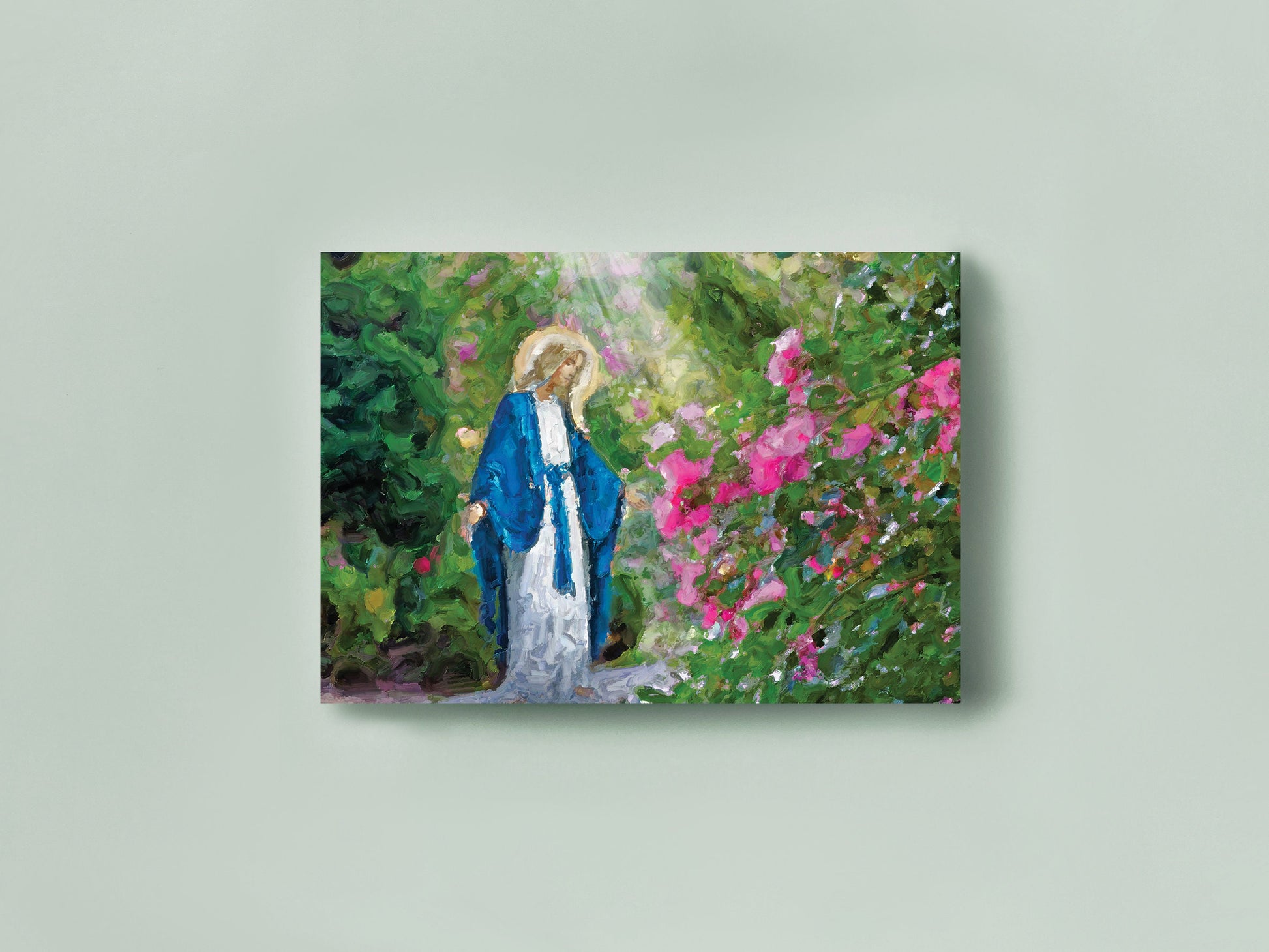 Our Lady Among the Flowers | Catholic Artwork | Virgin Mary | Virgin Mary Image | Catholic Gift | Mother Mary | Catholic Gifts for Women
