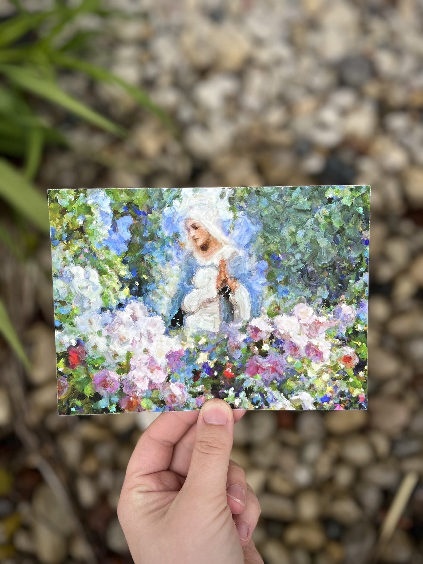 Our Lady Among the Flowers | Catholic Artwork | Virgin Mary | Virgin Mary Image | Catholic Gift | Mother Mary | Catholic Gifts for Women