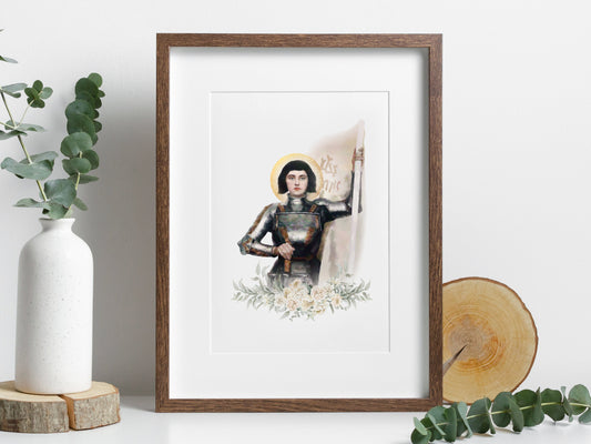 Joan of Arc Print | Joan of Arc Art | Catholic Gifts | Catholic Confirmation Gift | Catholic Saints | Saint Joan of Arc