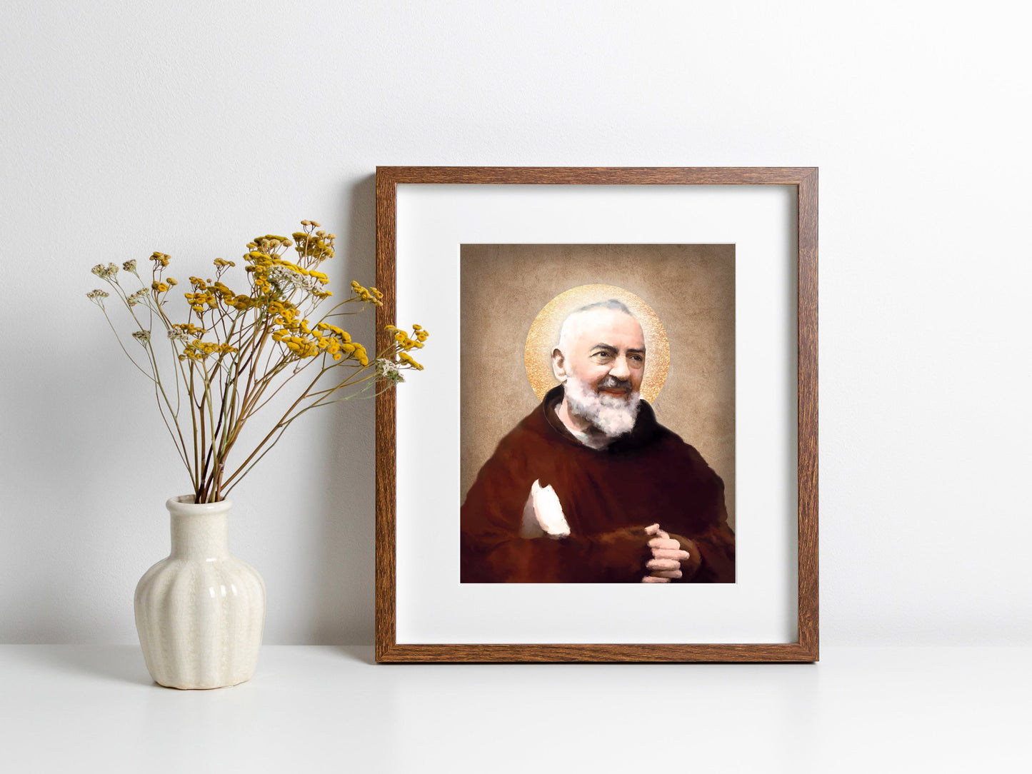 Padre Pio Print | Catholic Artwork | Padre Pio Gift | Catholic Gift for Men | Catholic Confirmation Gift | Ordination Gift | Priest Gift