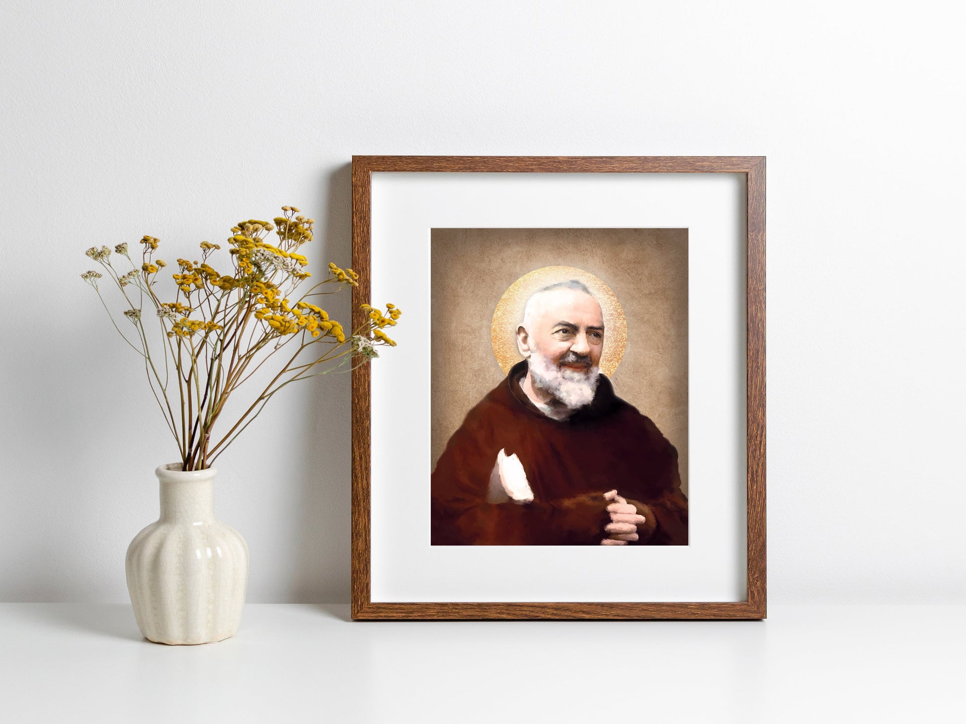 Padre Pio Print | Catholic Artwork | Padre Pio Gift | Catholic Gift for Men | Catholic Confirmation Gift | Ordination Gift | Priest Gift