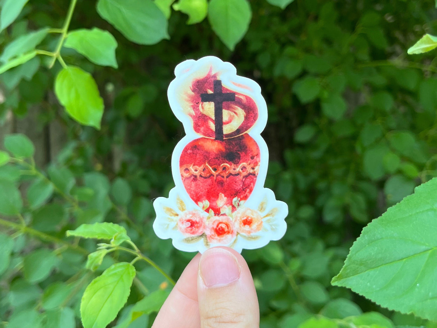 Sacred Heart of Jesus Sticker | Catholic Sticker | Catholic Gifts | Baptism Gifts | Catholic Confirmation Gift | Catholic Gifts for Women