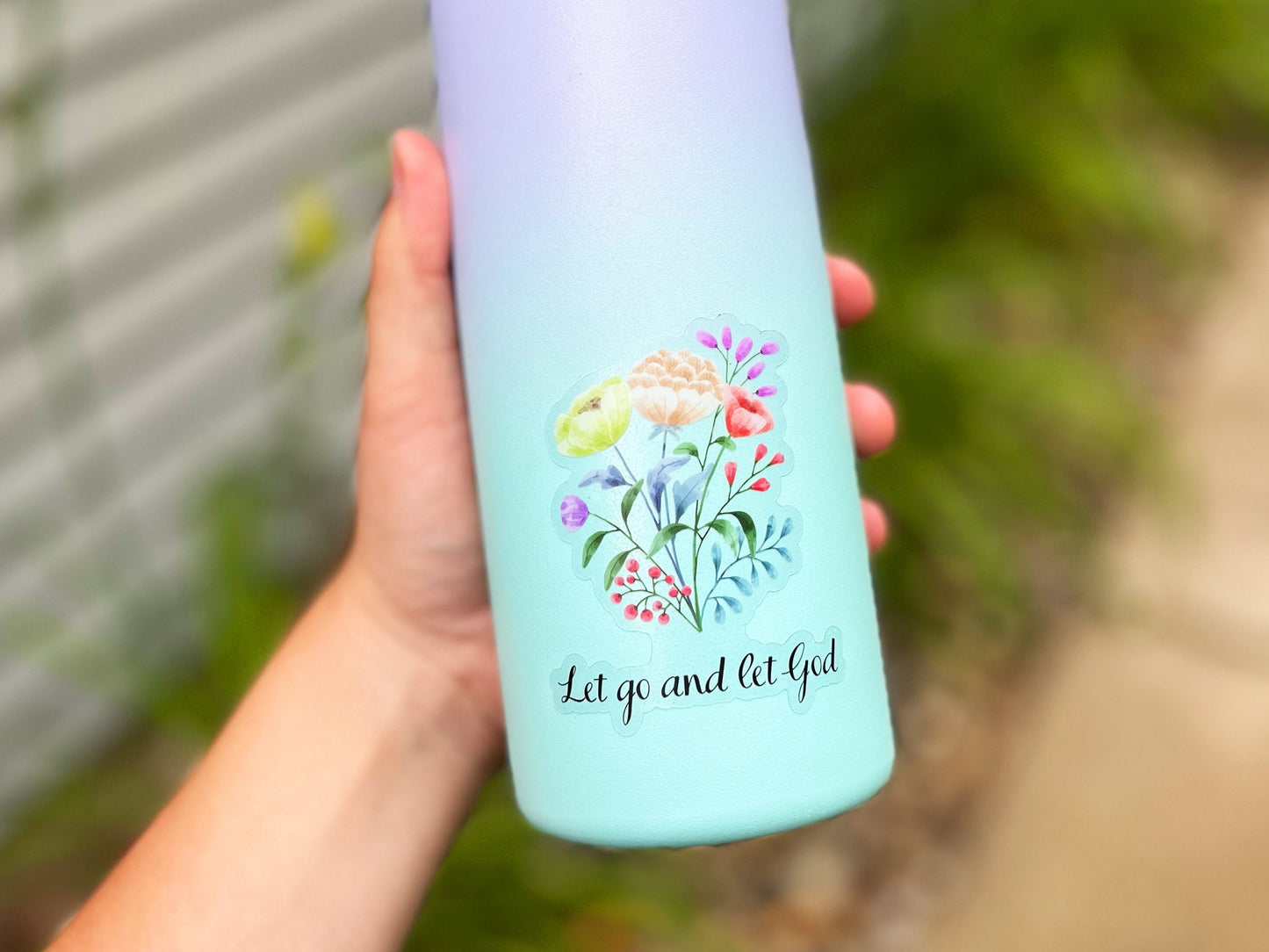 Let Go and Let God Sticker | Catholic Sticker | Catholic Gift | Miscarriage Gift | Catholic Wedding Favor | Catholic Kids Gift | Christian