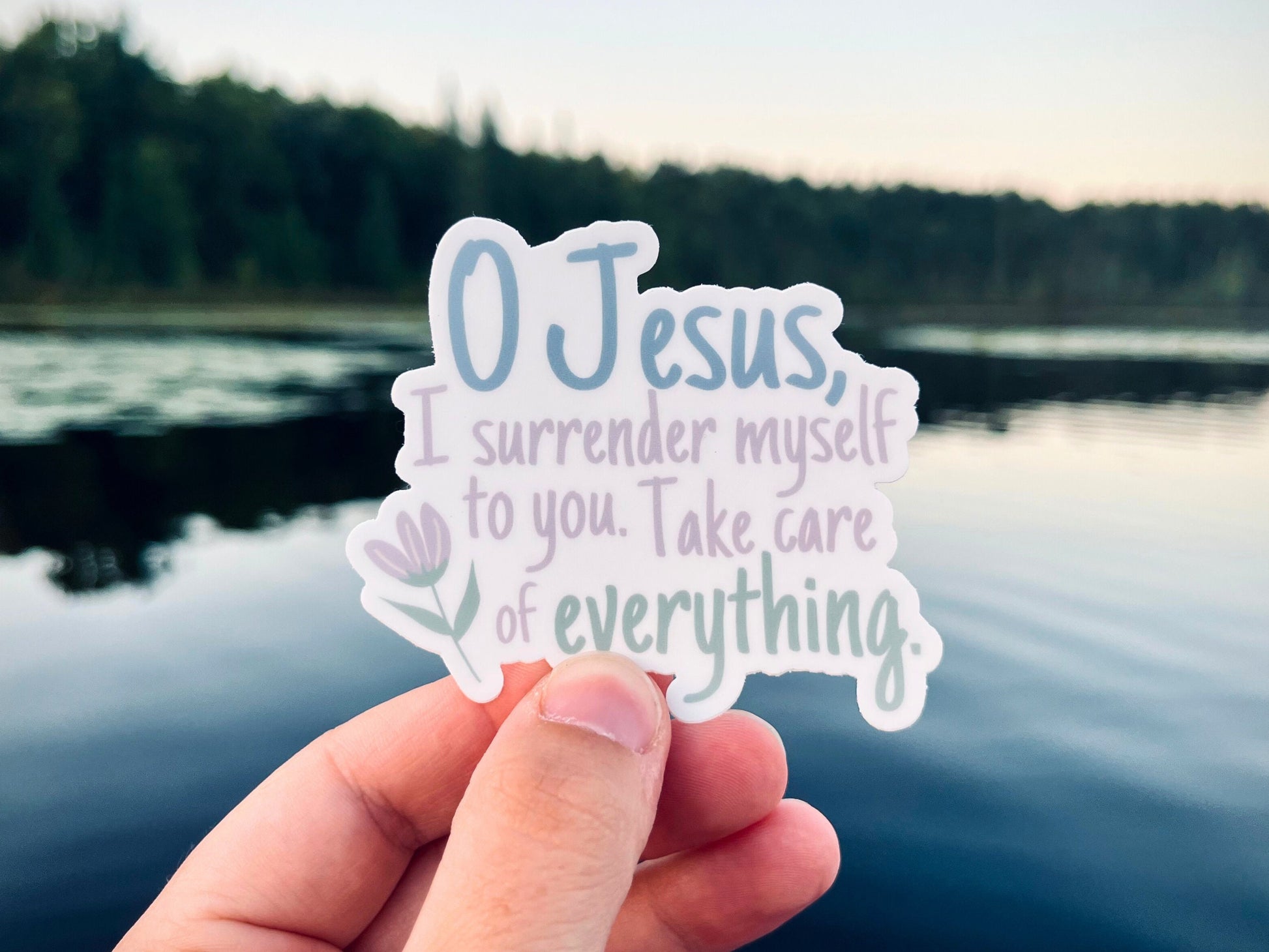 Surrender Novena Sticker | Catholic Sticker | Catholic Gift | Godparent Gift | Catholic Wedding Favor | Catholic Kids Gift | Christian