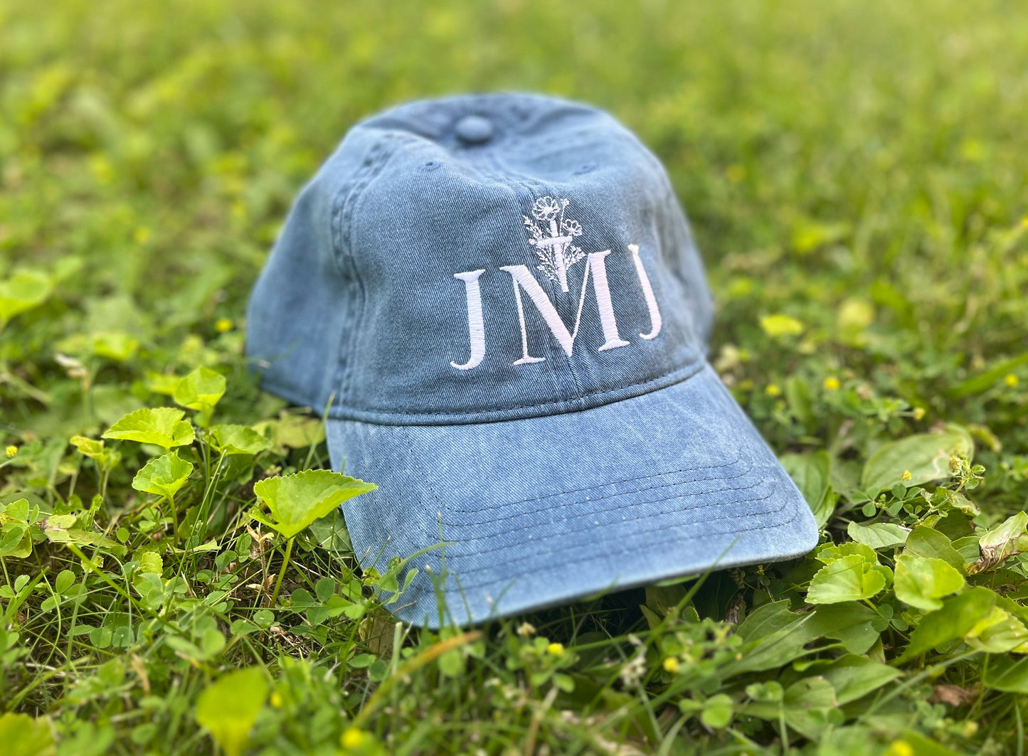 JMJ Blue Embroidered Ball Cap | Catholic Hat | Catholic Gifts for Women | Catholic Gifts for Godparents | Confirmation Gift