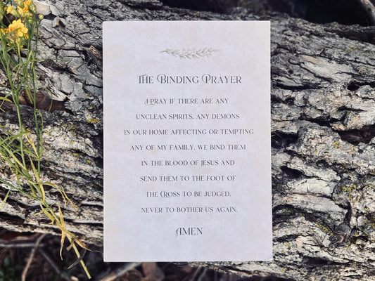 The Binding Prayer Card Print | Binding Prayer | Christian Prayer | Catholic Gift | Catholic Gifts | Prayer Card