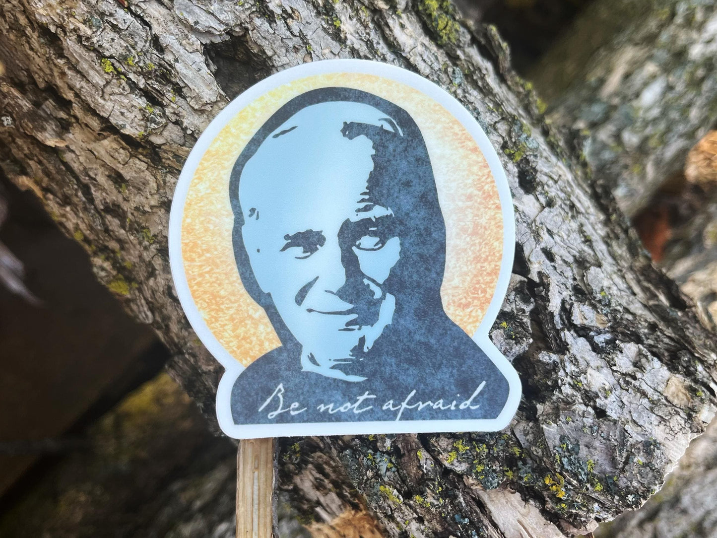 St. John Paul II Sticker | Catholic Sticker | Catholic Men's Gift | Godparent Gift | Catholic Wedding Favor | SJPII | Be Not Afraid