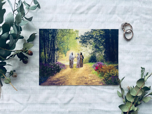 Road to Emmaus Print | Catholic Artwork | Jesus | Resurrection | Catholic Gift | Catholic Wedding Gift | Christian Gift | Valentine's Day