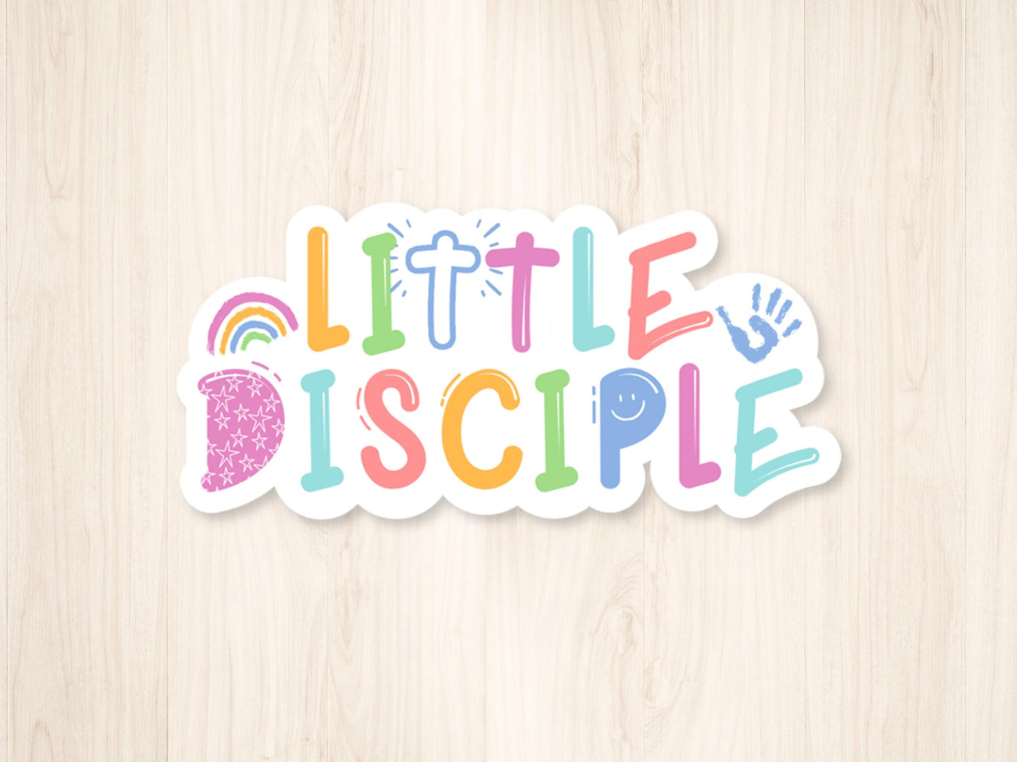 Little Disciple Kids' Sticker | Christian Sticker | Catholic Gift | Godparent Gift | Christian Kids' Gift | Back to School