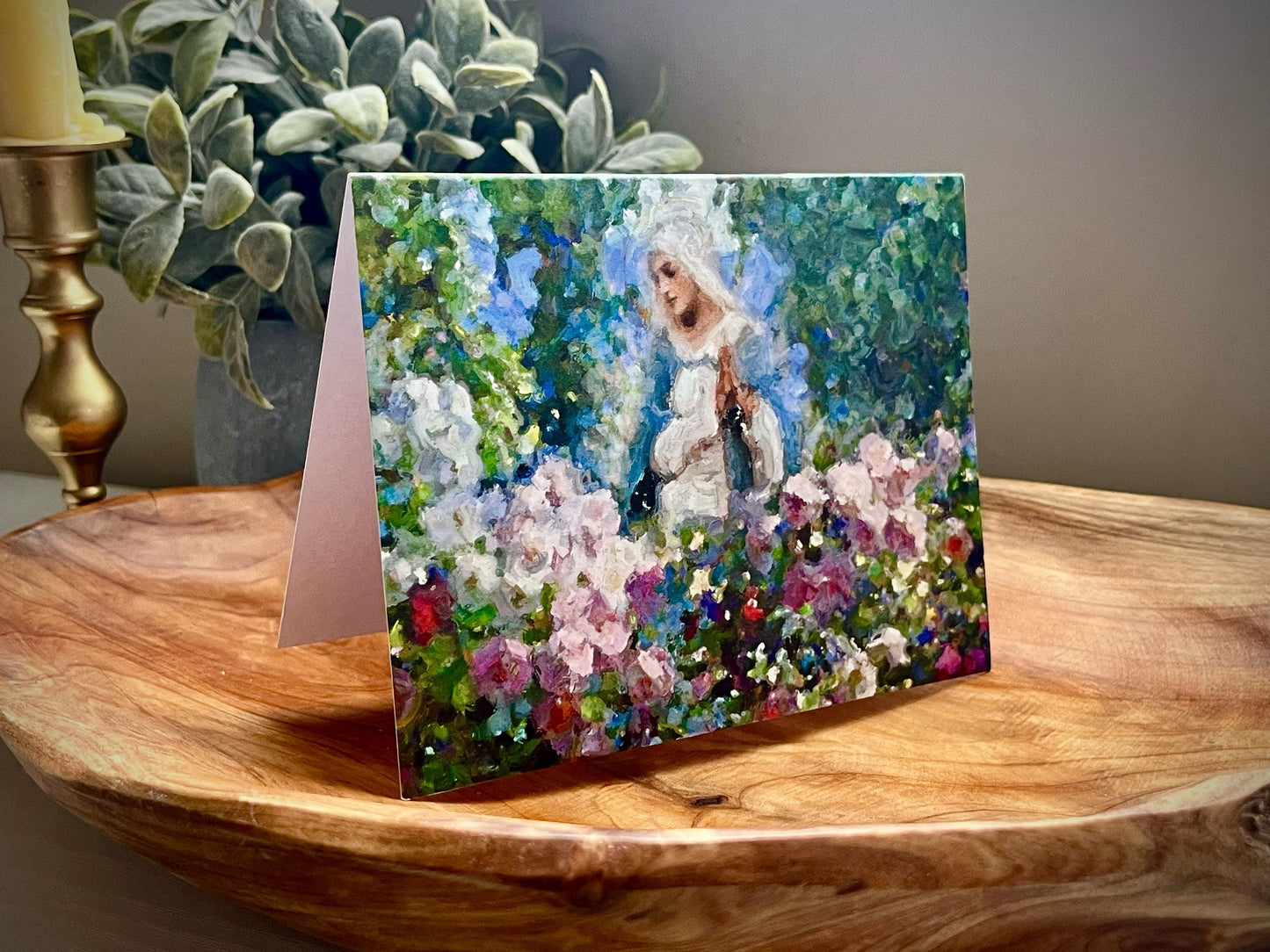 Our Lady Among the Flowers Greeting Cards | Catholic Greeting Cards | Catholic Gifts | Marian Gifts | Catholic Blank Notecards