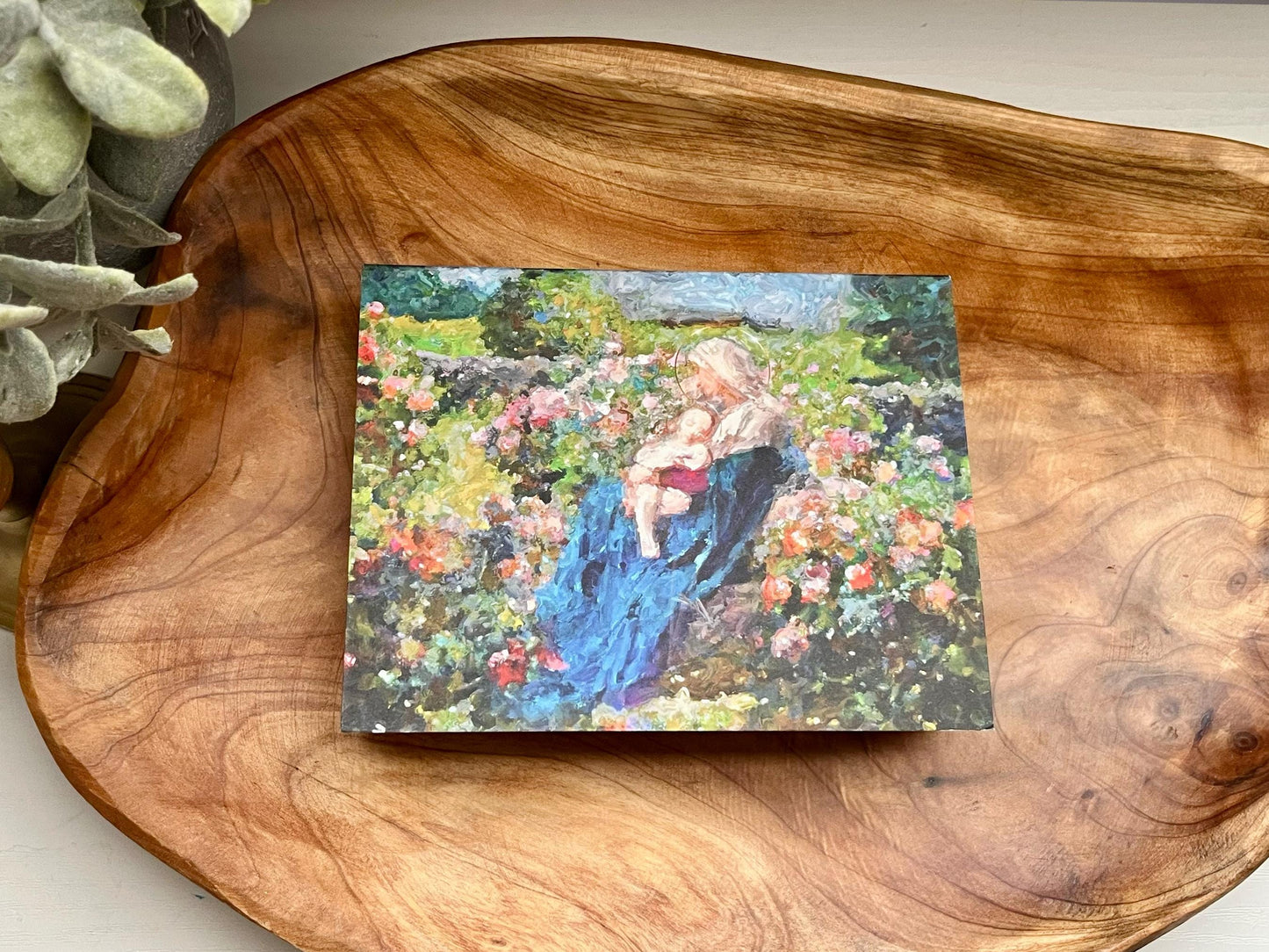 Our Lady Among the Flowers Greeting Cards | Catholic Greeting Cards | Catholic Gifts | Marian Gifts | Catholic Blank Notecards