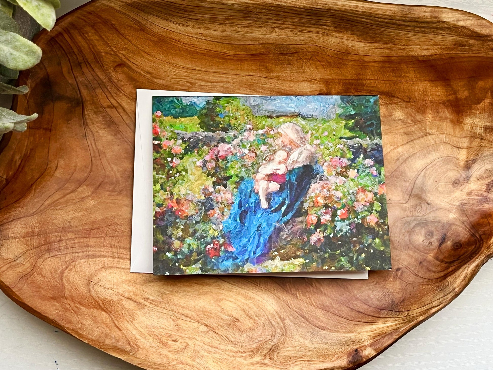 Our Lady Among the Flowers Greeting Cards | Catholic Greeting Cards | Catholic Gifts | Marian Gifts | Catholic Blank Notecards