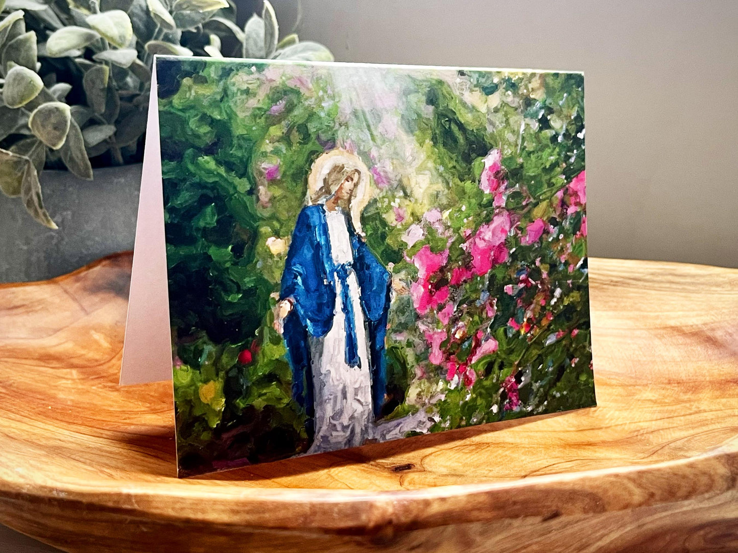 Our Lady Among the Flowers Greeting Cards | Catholic Greeting Cards | Catholic Gifts | Marian Gifts | Catholic Blank Notecards