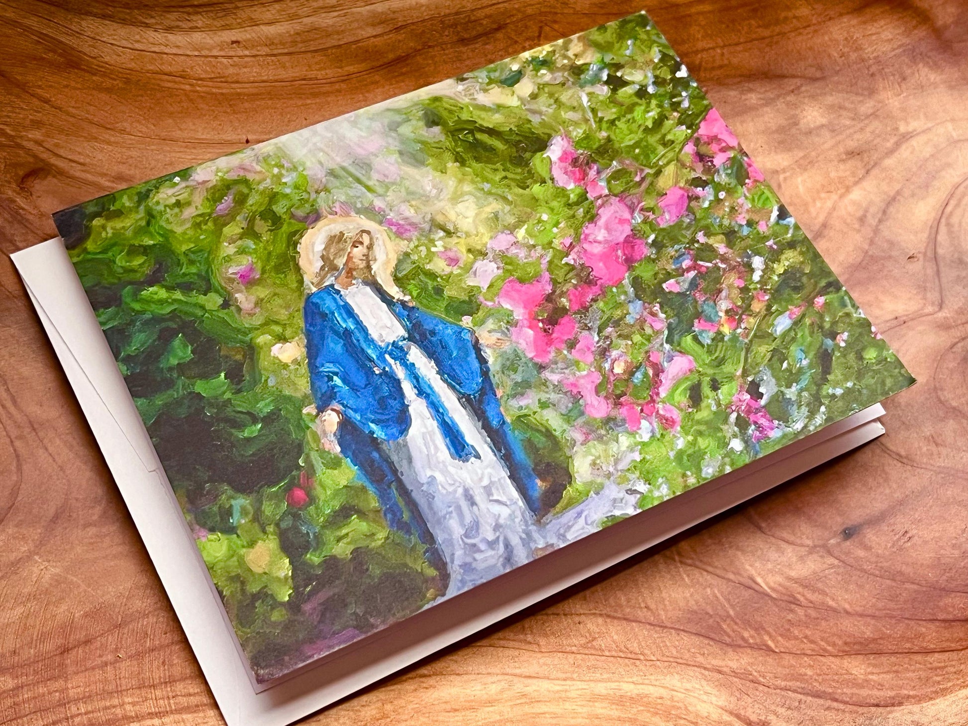 Our Lady Among the Flowers Greeting Cards | Catholic Greeting Cards | Catholic Gifts | Marian Gifts | Catholic Blank Notecards