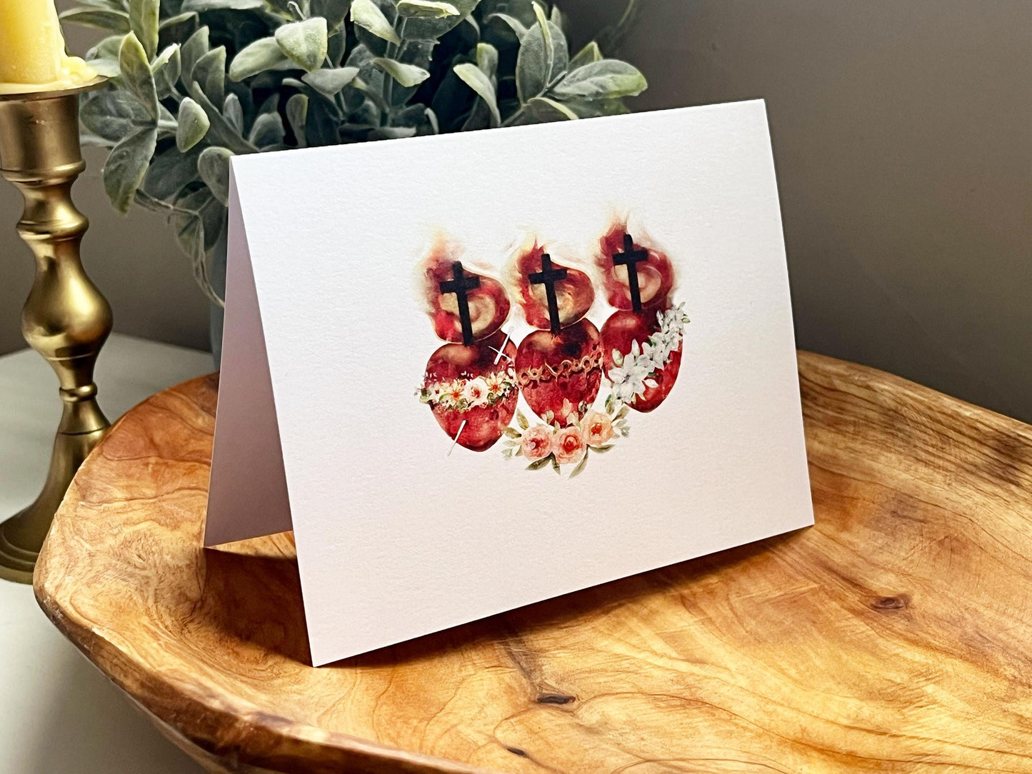Hearts of the Holy Family Greeting Cards | Catholic Greeting Cards | Catholic Gifts | Sacred Heart | Catholic Blank Notecards