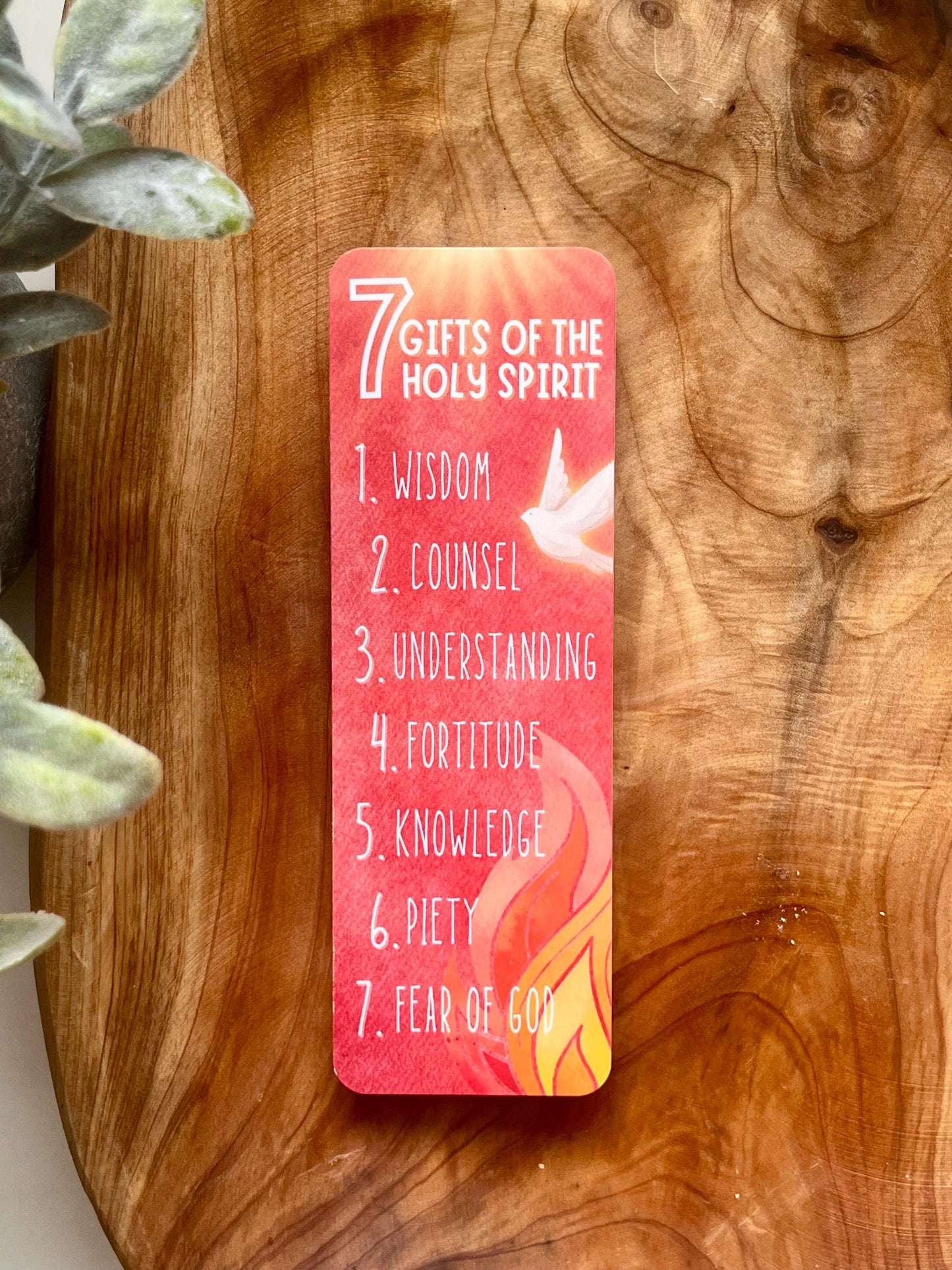 Christian Kids' Bookmark | 7 Gifts of the Holy Spirit | Catholic Gift | Bookmark for Bible | Confirmation Gift