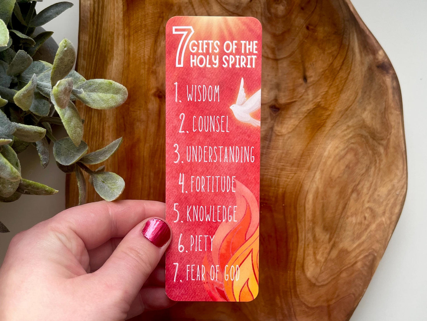 Christian Kids' Bookmark | 7 Gifts of the Holy Spirit | Catholic Gift | Bookmark for Bible | Confirmation Gift