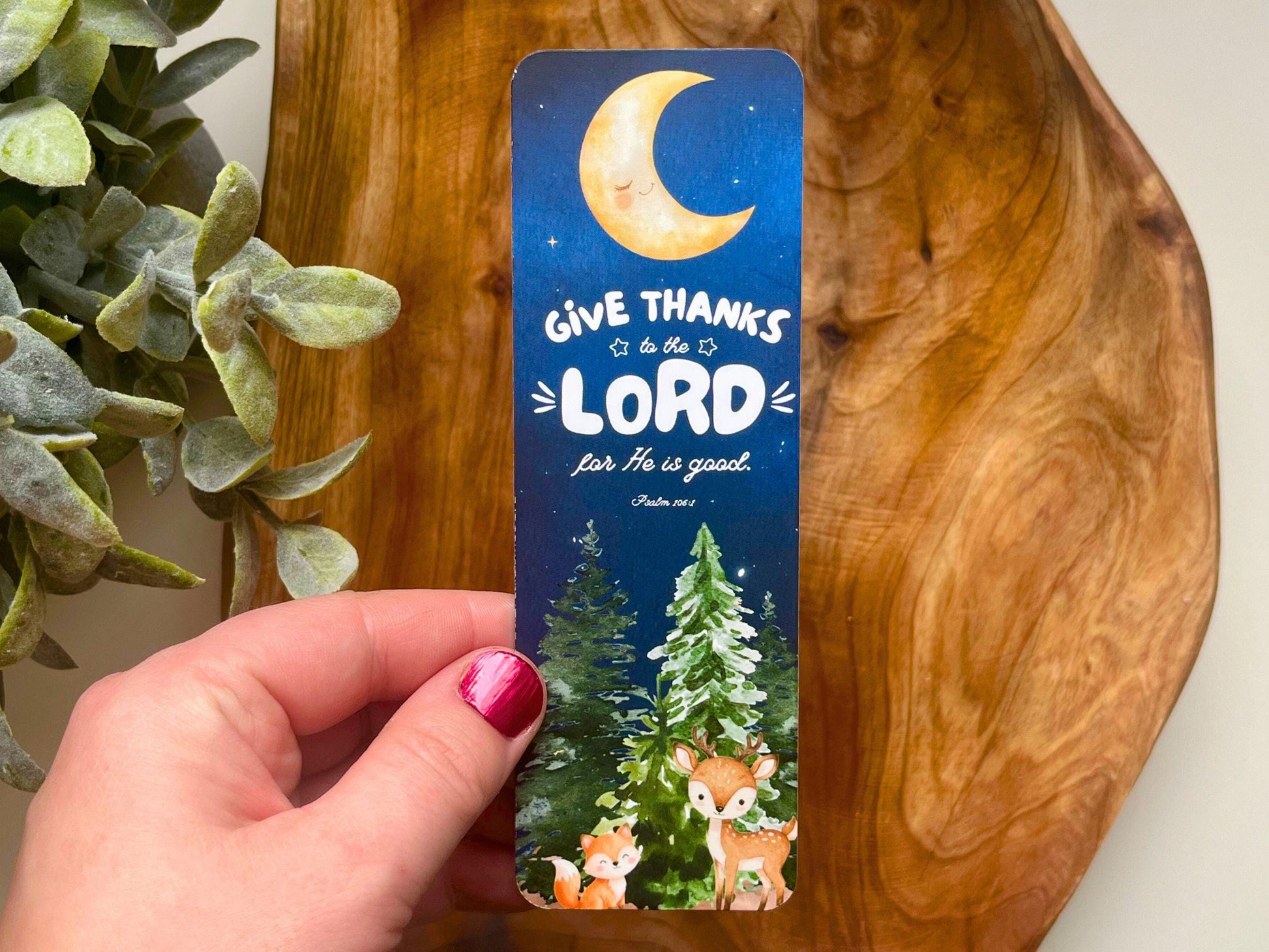 Christian Kids' Bookmark | Give Thanks to the Lord | Catholic Gift | Bookmark for Bible | Retreat Giveaway