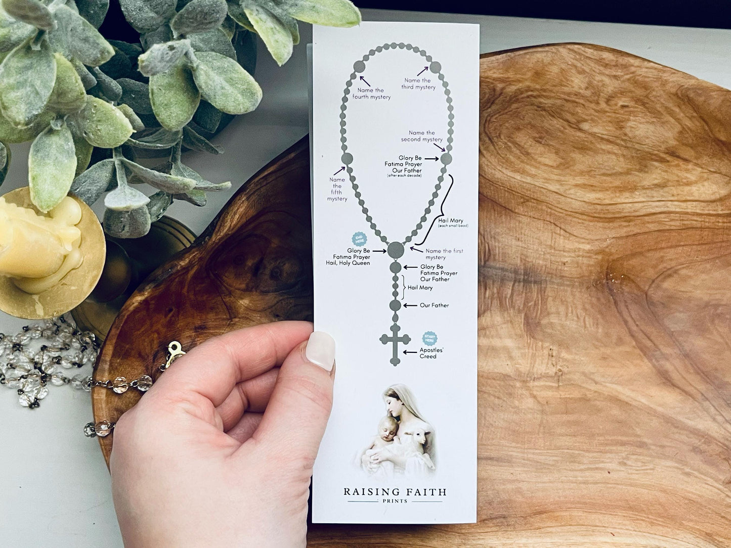 Pray the Rosary Companion Pamphlet | Rosary Helper | Catholic | Catholic Rosary | Rosary Mysteries | Catholic Gift | Lent | Easter Gift