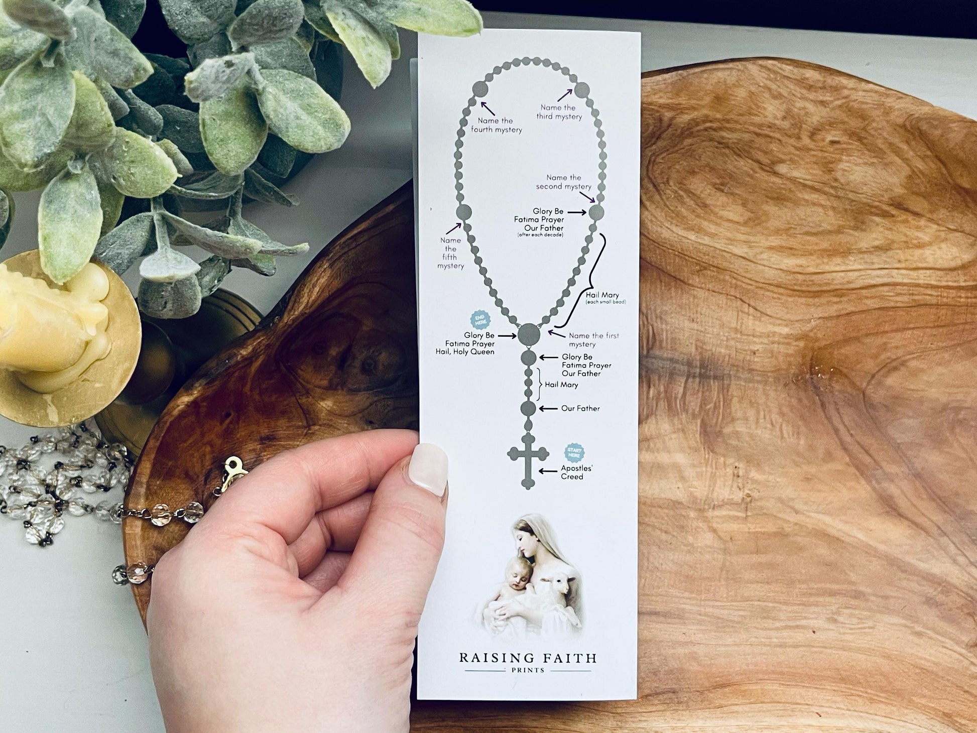 Pray the Rosary Companion Pamphlet | Rosary Helper | Catholic | Catholic Rosary | Rosary Mysteries | Catholic Gift | Lent | Easter Gift