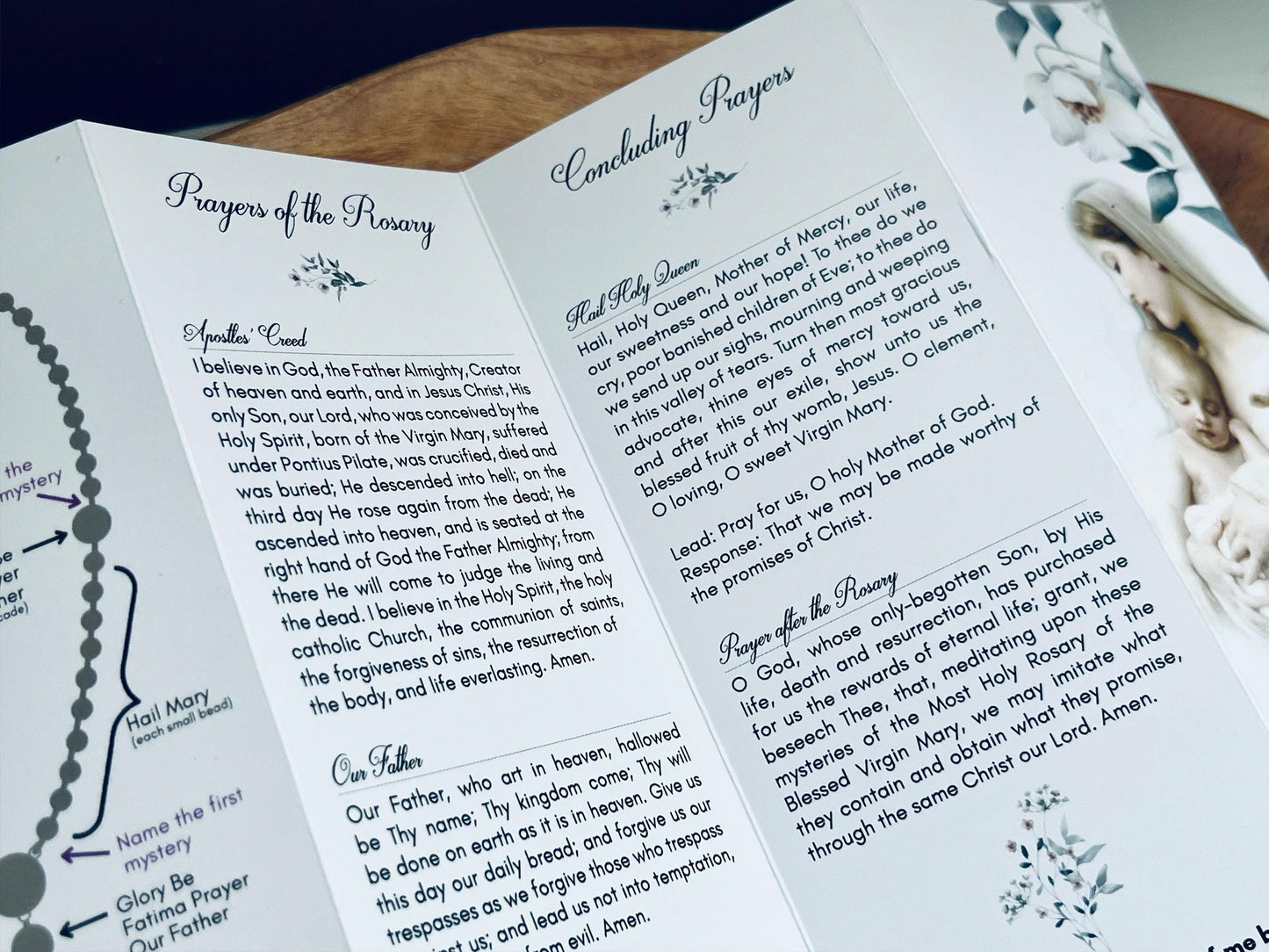 Pray the Rosary Companion Pamphlet | Rosary Helper | Catholic | Catholic Rosary | Rosary Mysteries | Catholic Gift | Lent | Easter Gift