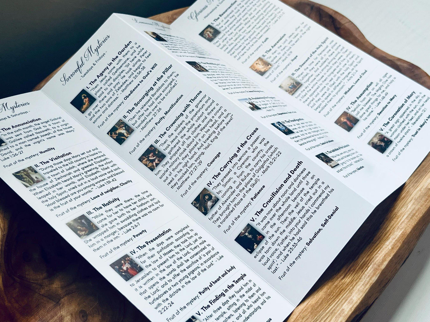 Pray the Rosary Companion Pamphlet | Rosary Helper | Catholic | Catholic Rosary | Rosary Mysteries | Catholic Gift | Lent | Easter Gift