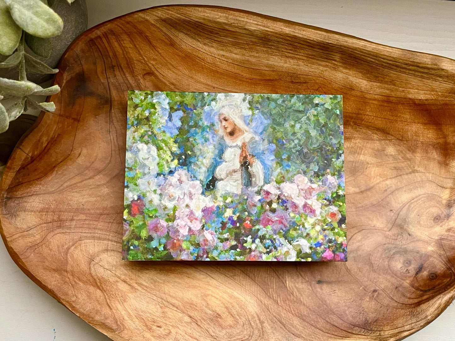 Our Lady Among the Flowers Greeting Cards | Catholic Greeting Cards | Catholic Gifts | Marian Gifts | Catholic Blank Notecards