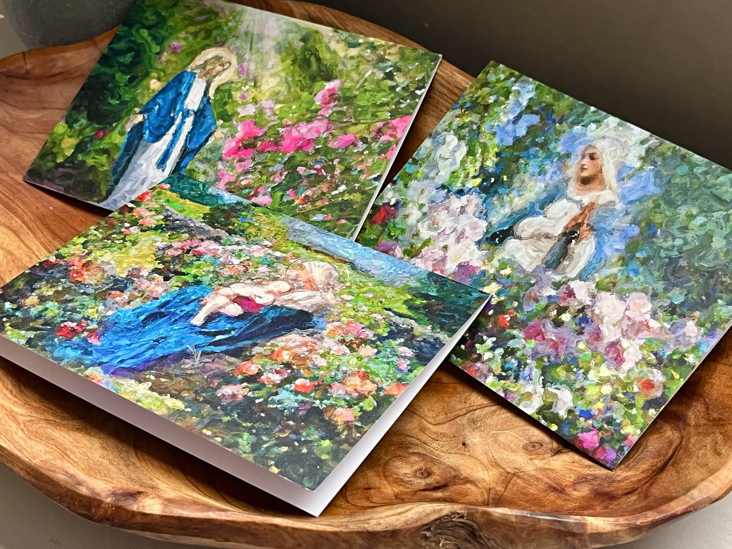 Our Lady Among the Flowers Greeting Cards | Catholic Greeting Cards | Catholic Gifts | Marian Gifts | Catholic Blank Notecards