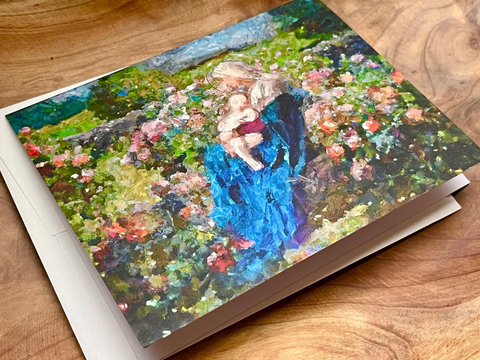 Our Lady Among the Flowers Greeting Cards | Catholic Greeting Cards | Catholic Gifts | Marian Gifts | Catholic Blank Notecards