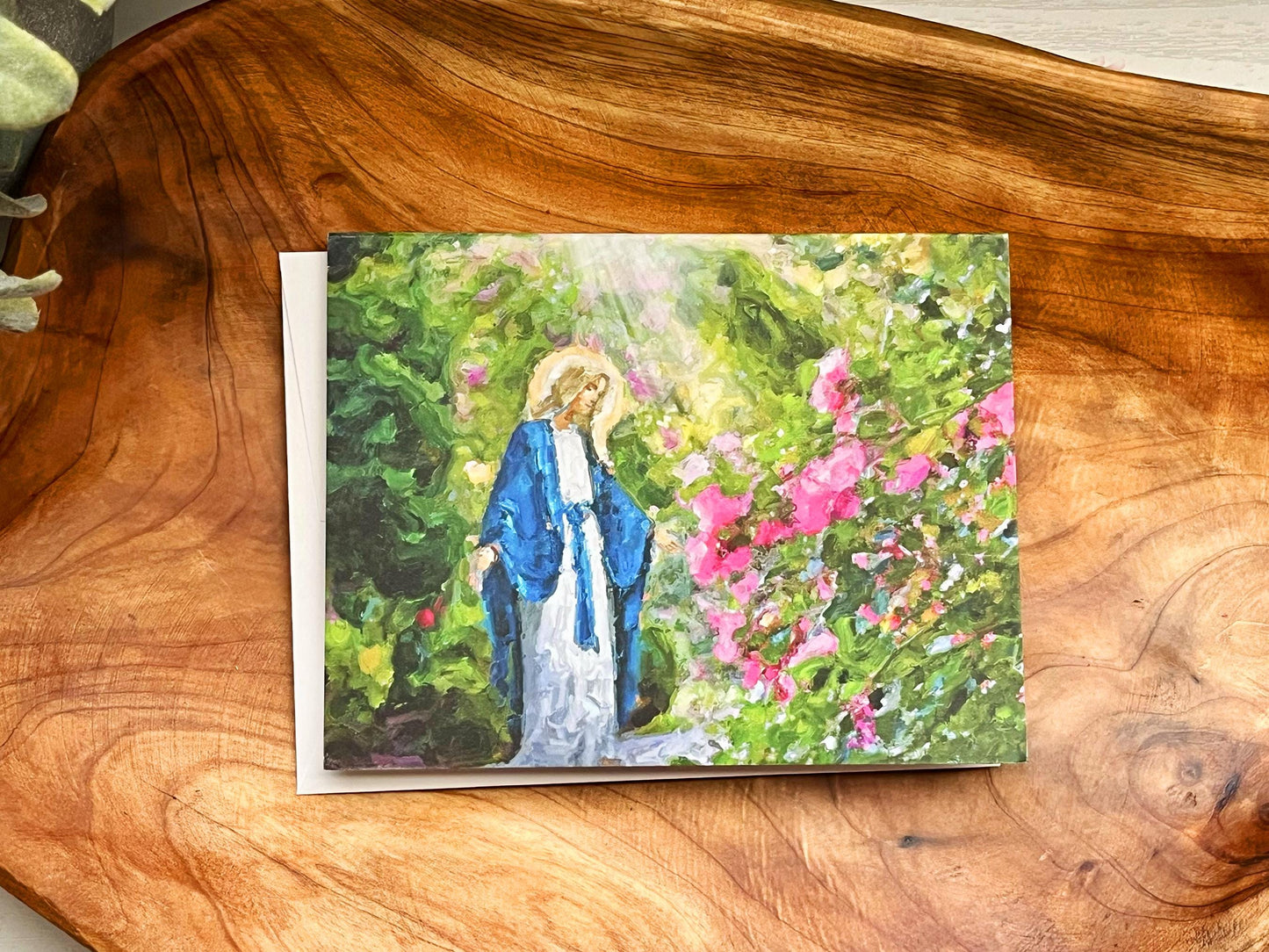 Our Lady Among the Flowers Greeting Cards | Catholic Greeting Cards | Catholic Gifts | Marian Gifts | Catholic Blank Notecards