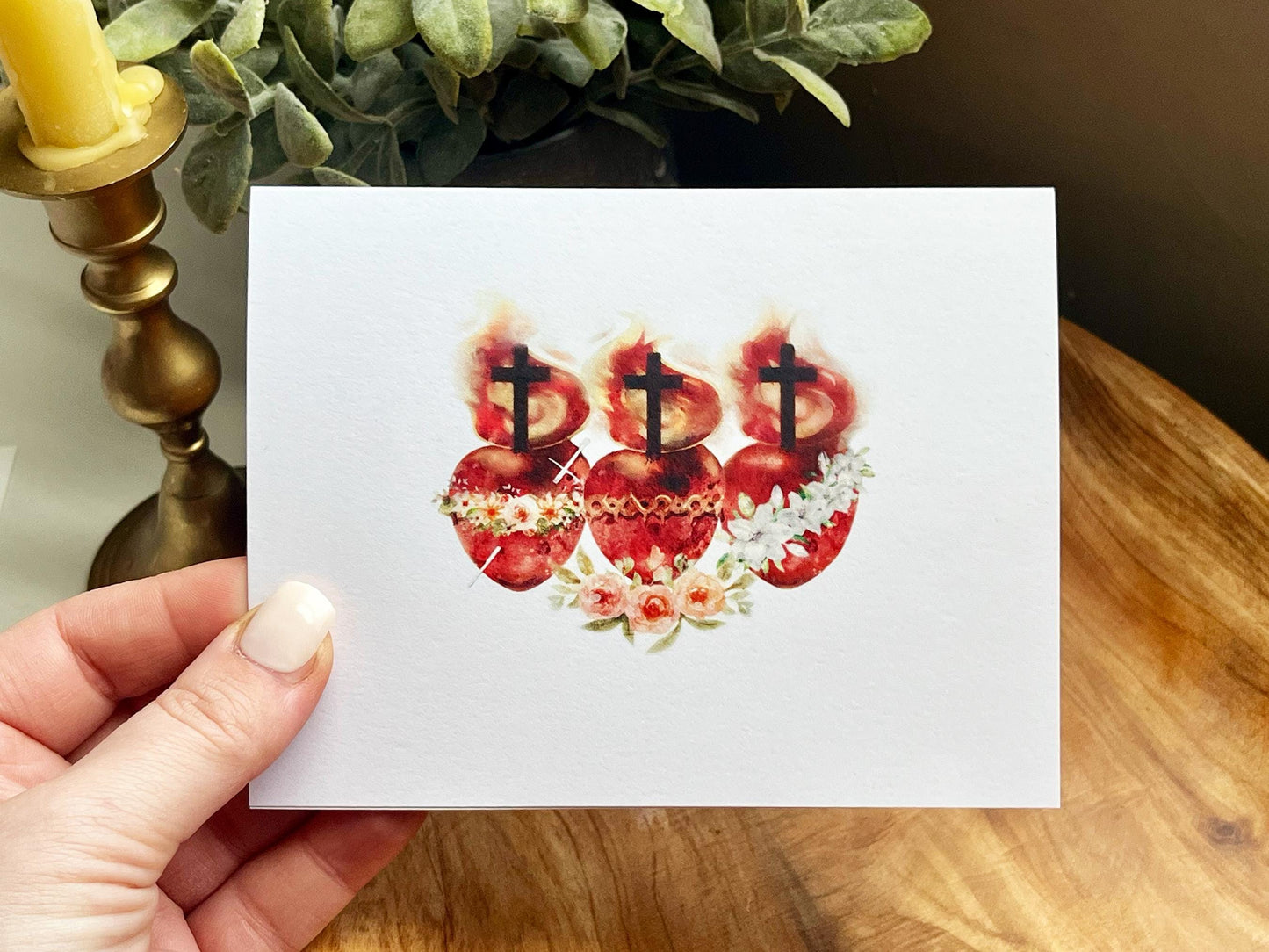 Hearts of the Holy Family Greeting Cards | Catholic Greeting Cards | Catholic Gifts | Sacred Heart | Catholic Blank Notecards
